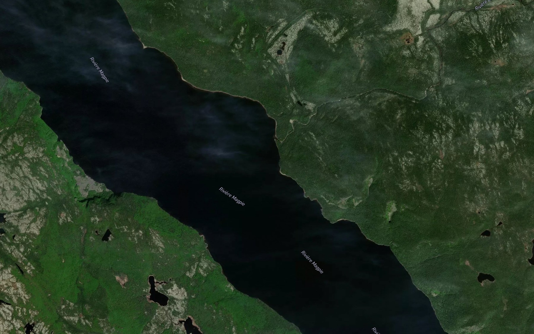 Satellite map of the Riviere Baune