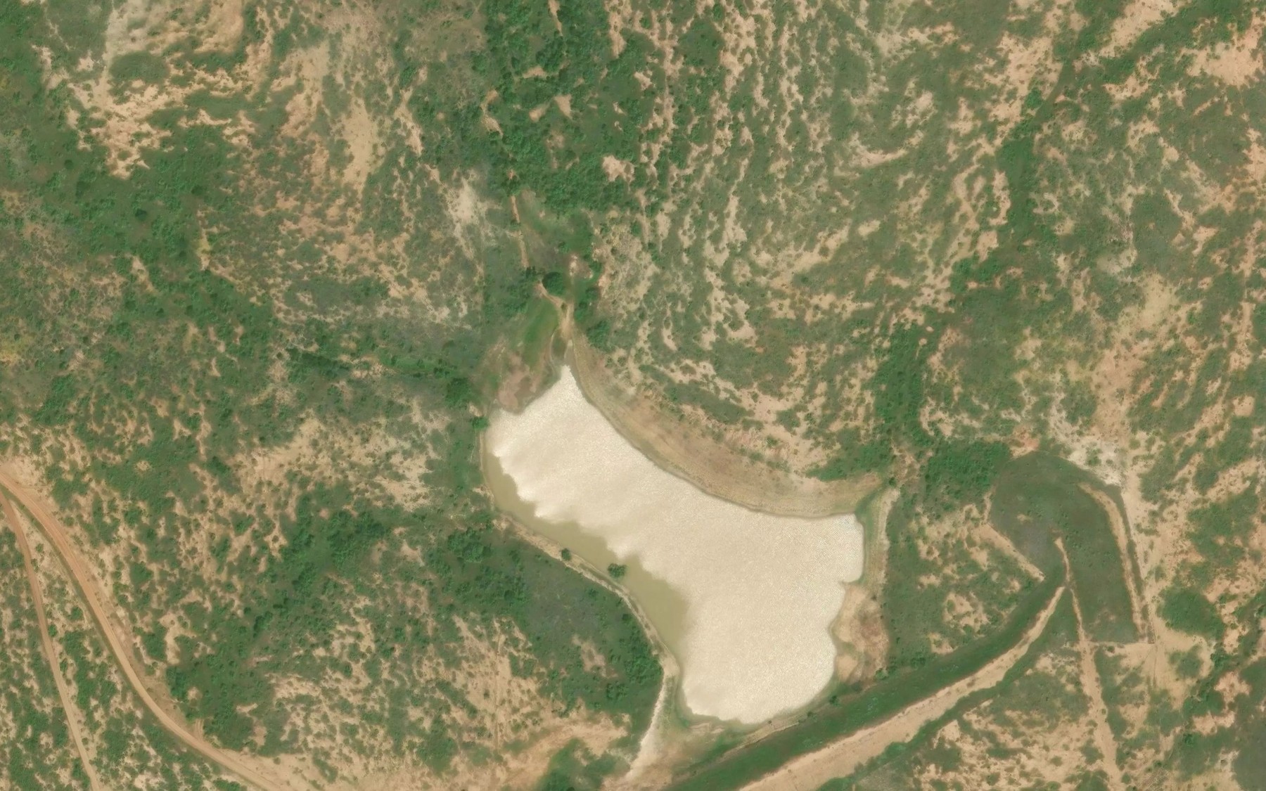 Satellite map of the Soil Conservation Service Site 4 Reservoir