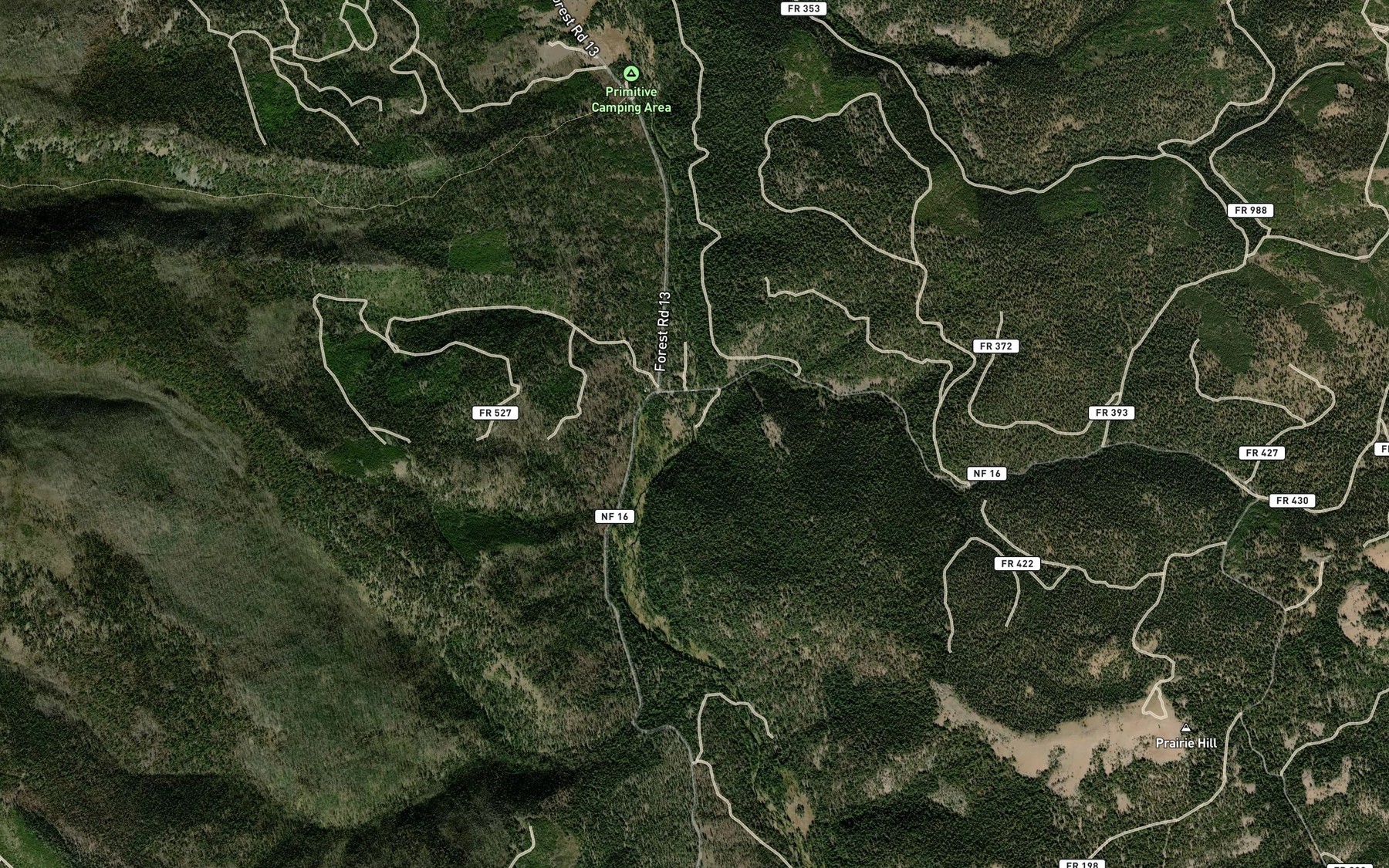 Satellite map of the Fopian Creek