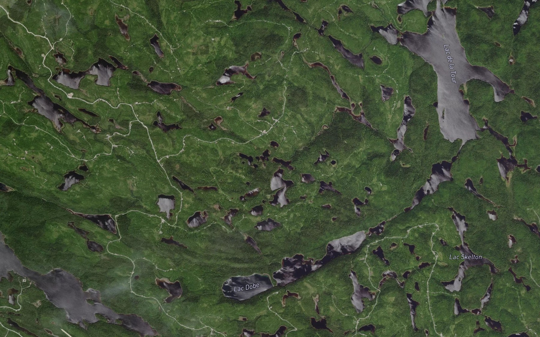 Satellite map of the Lac des Esprits