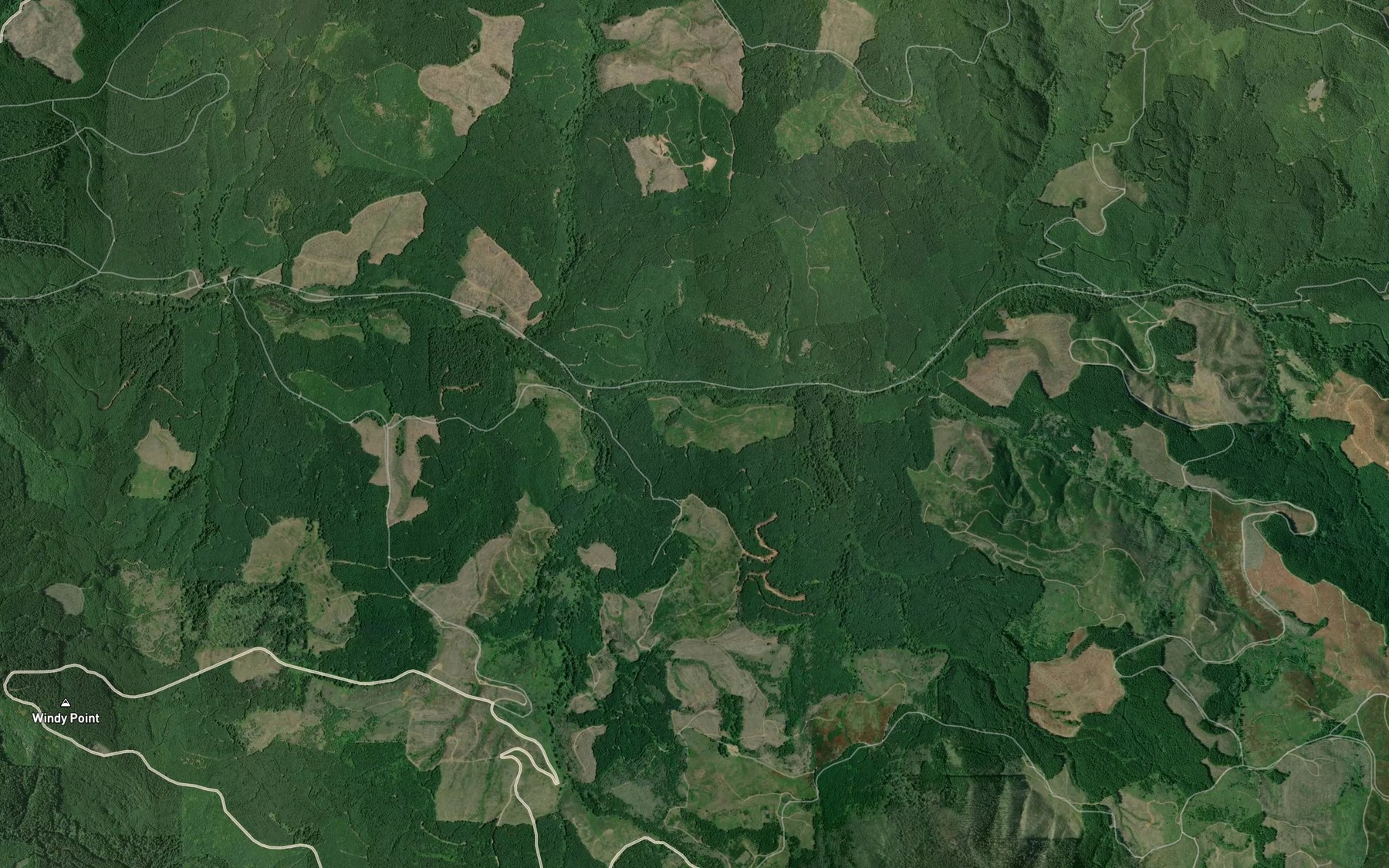 Satellite map of the Drake Creek
