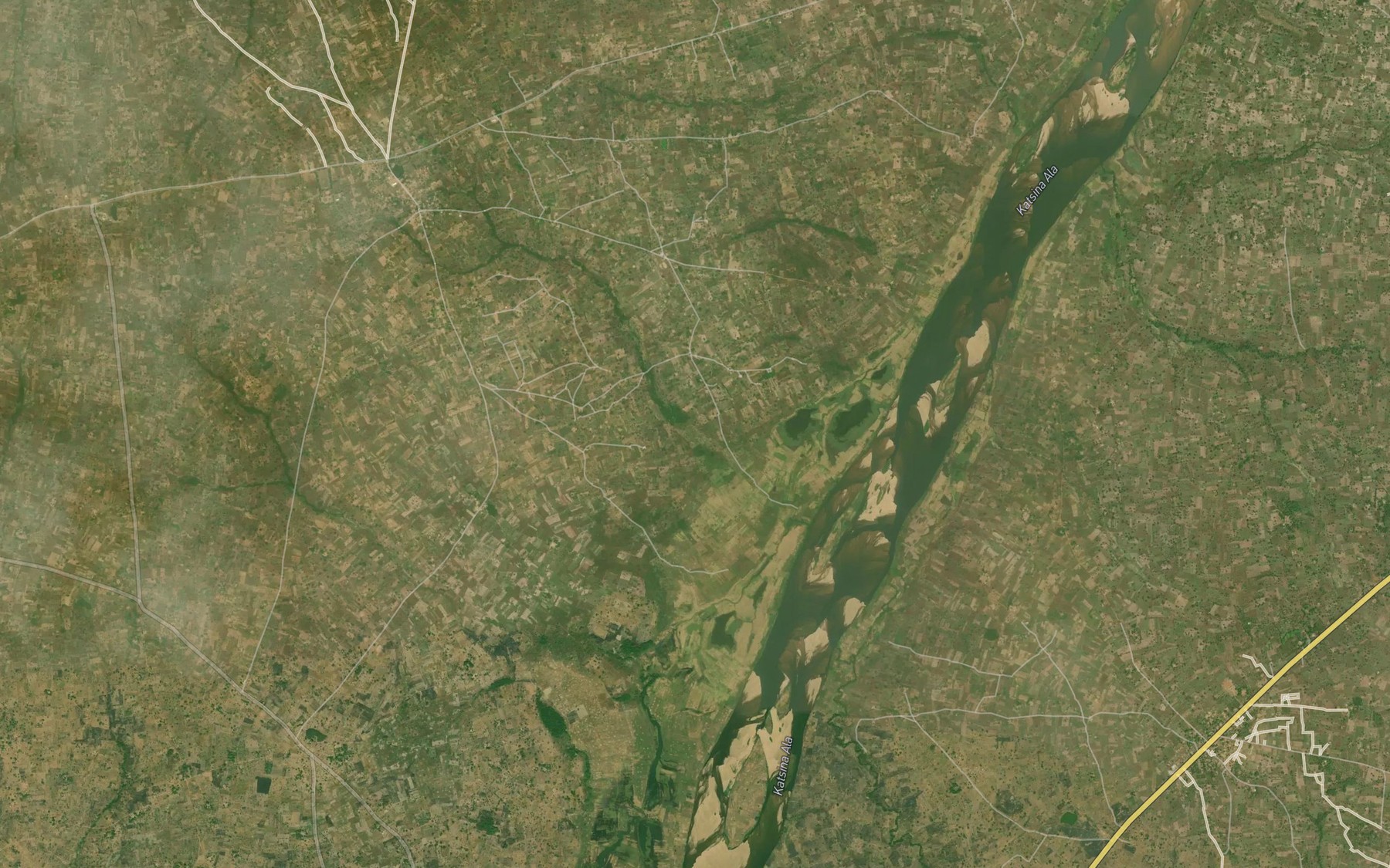 Satellite map of the River Amoze