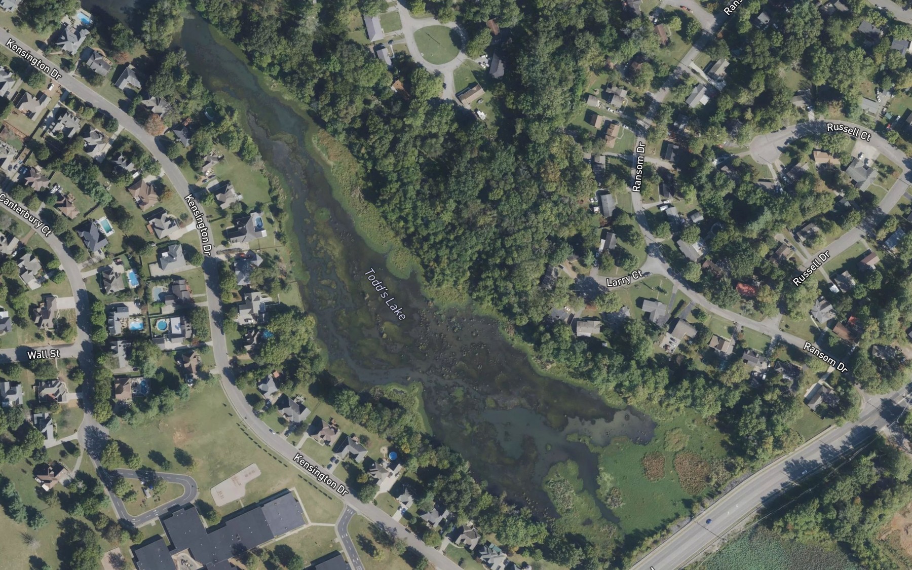 Satellite map of the Todds Lake Number Two