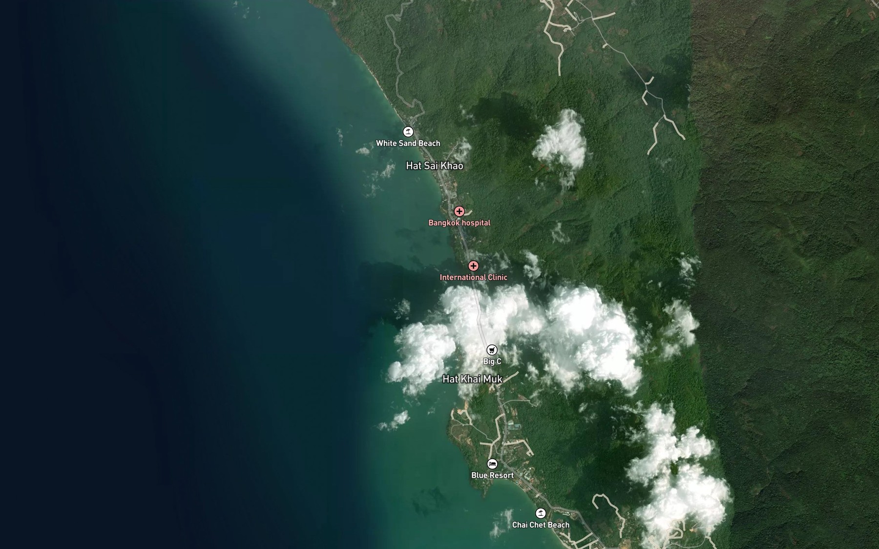 Satellite map of the Ao Khlong Prong
