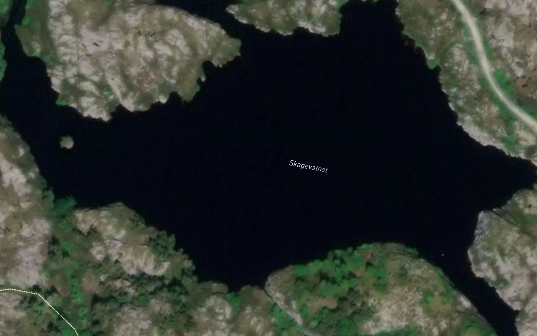 Satellite map of the Skagevatnet