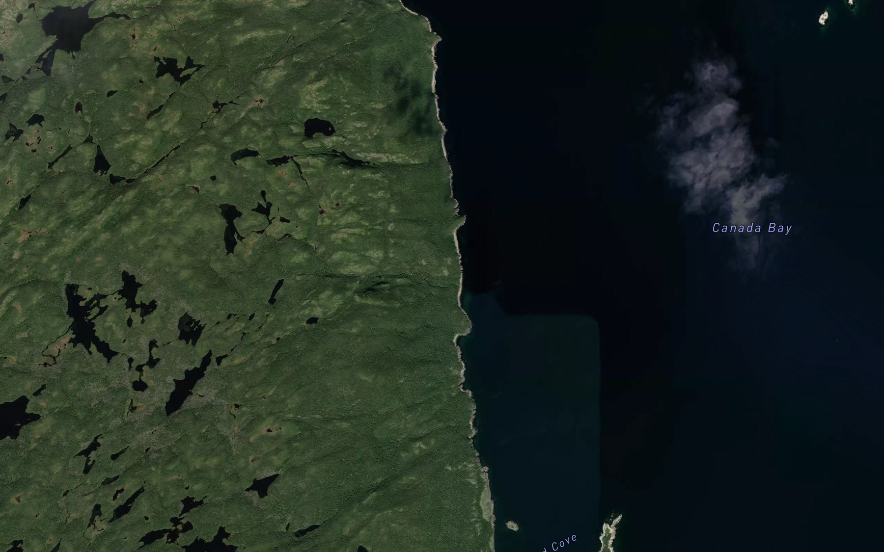 Satellite map of the Green Cove
