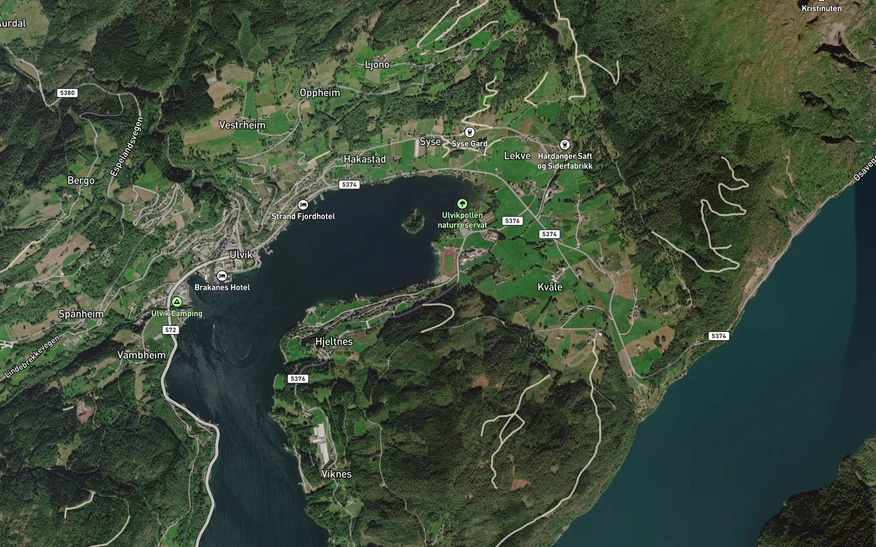 Satellite map of the Skjelleviki