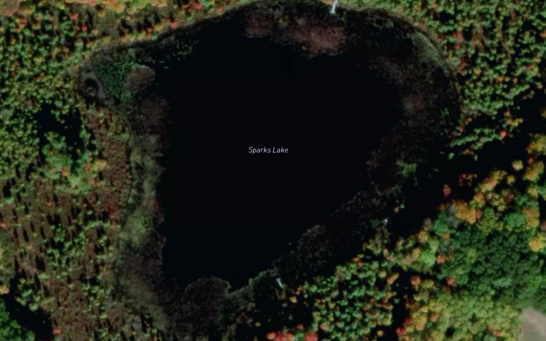 Satellite map of the Sparks Lake