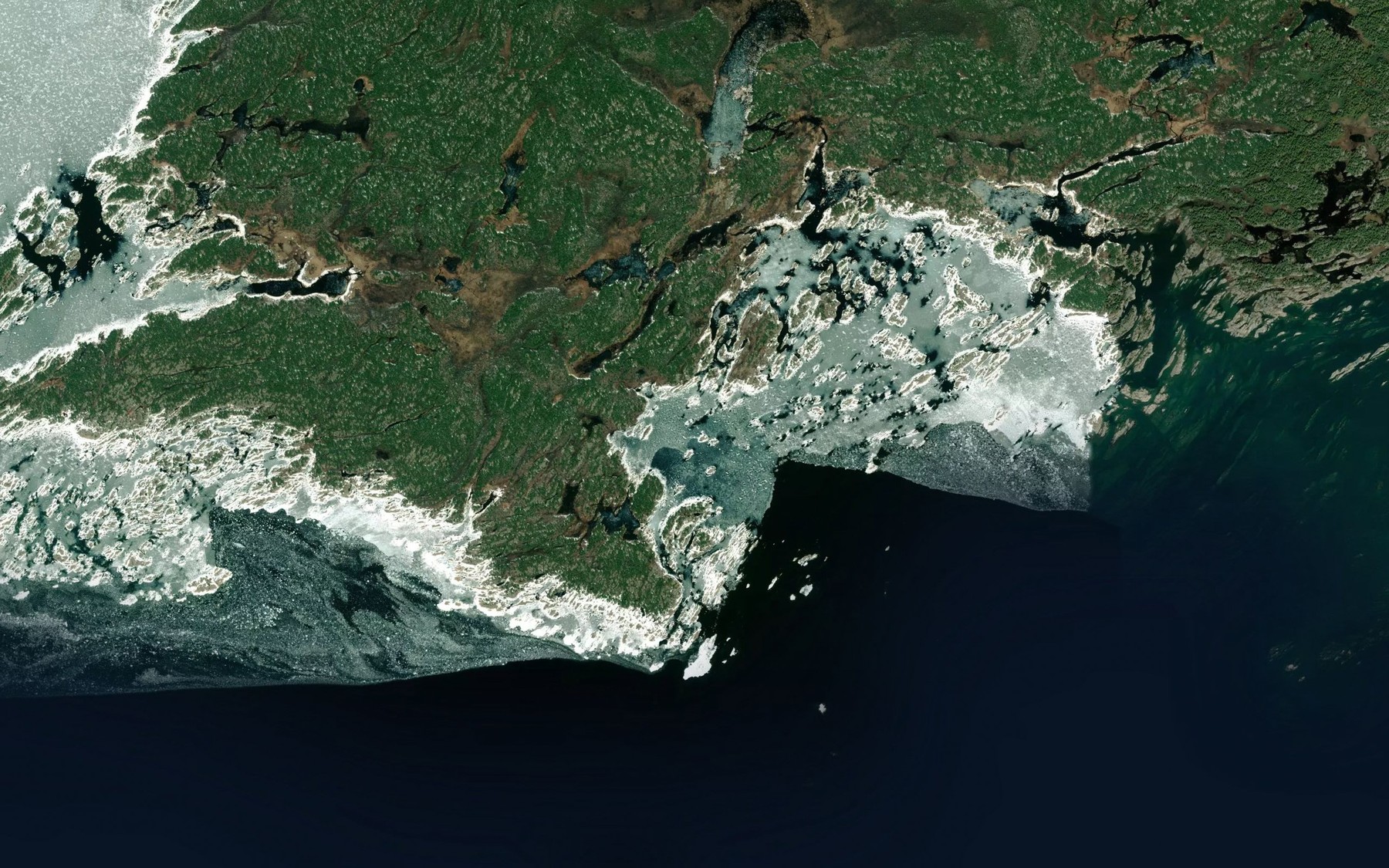 Satellite map of the Horseshoe Bay