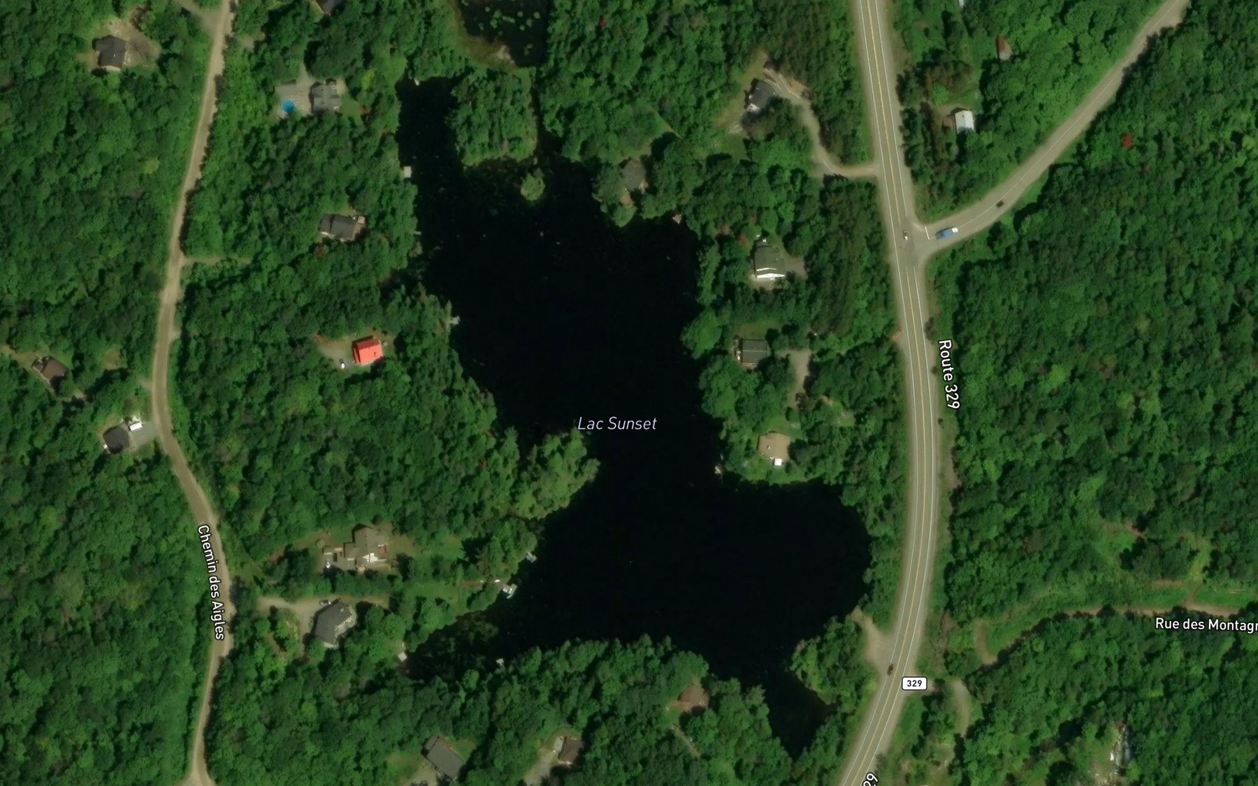 Satellite map of the Lac Sunset