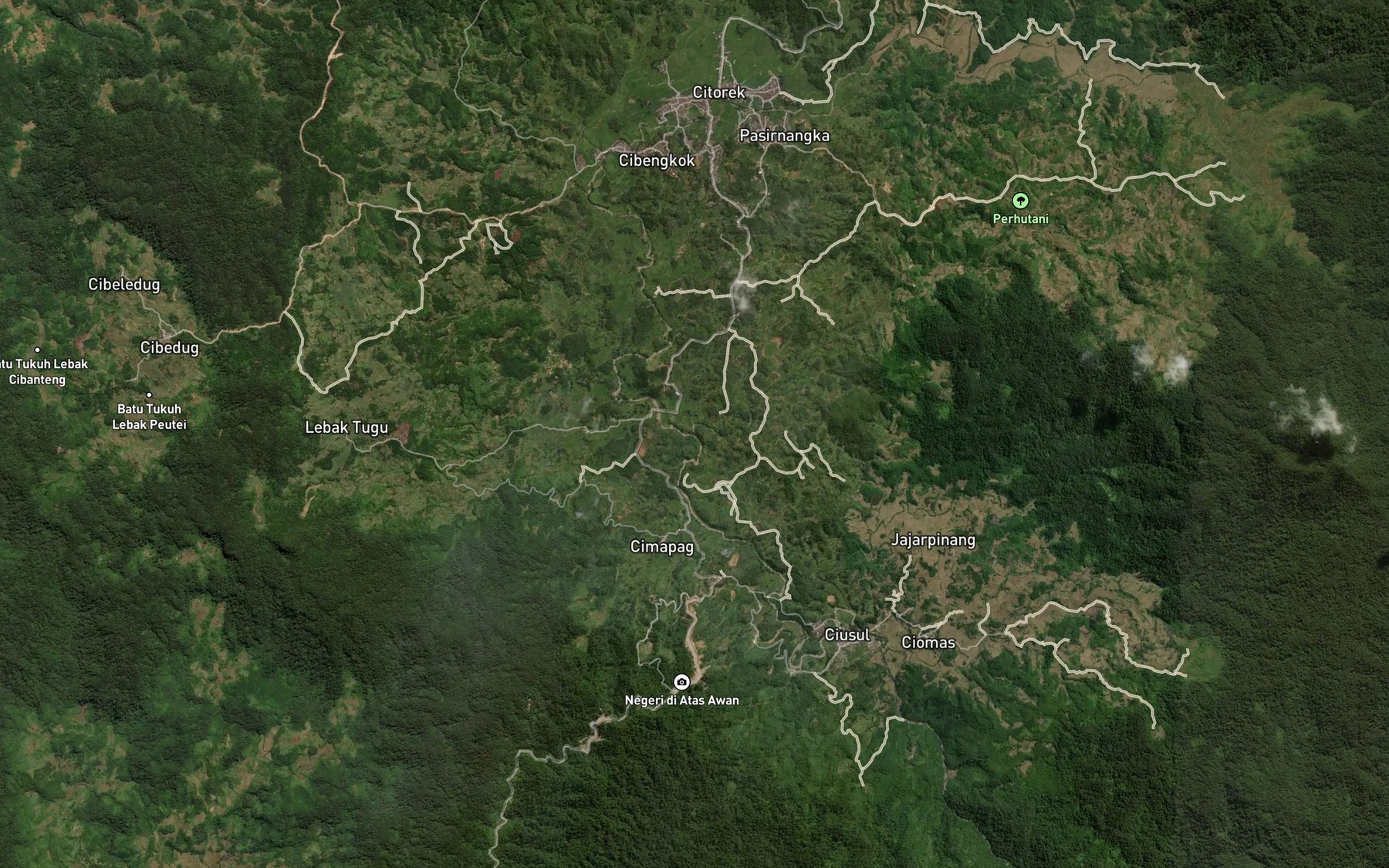 Satellite map of the Ci Jarab