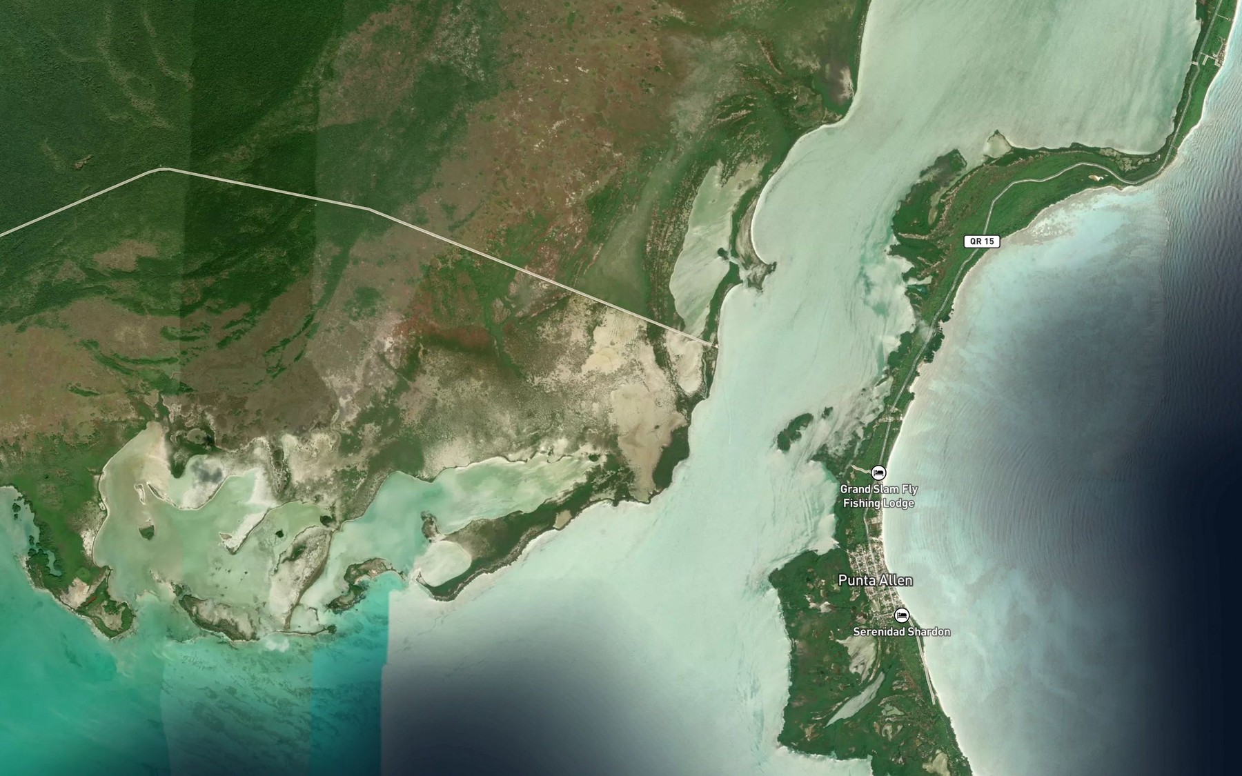 Satellite map of the Punta Sandaldi