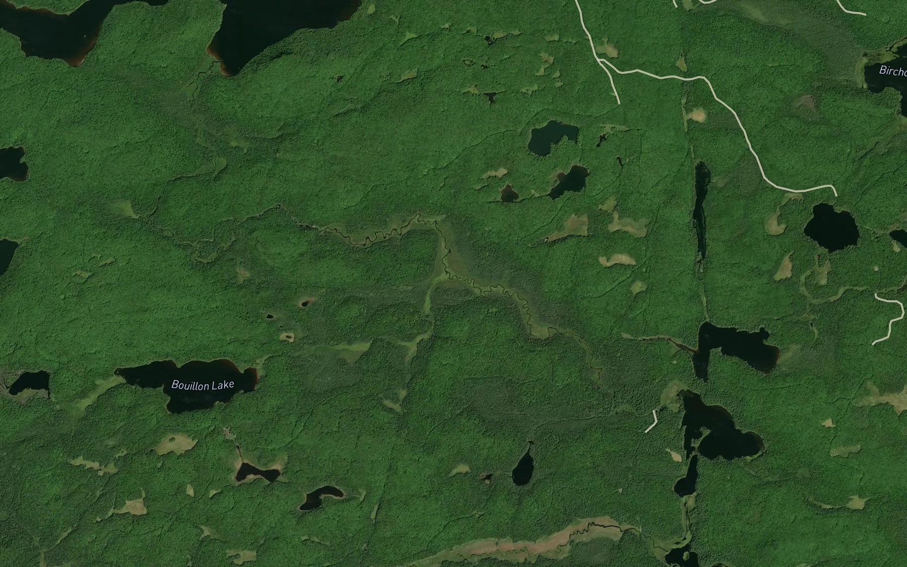 Satellite map of the Spa Creek