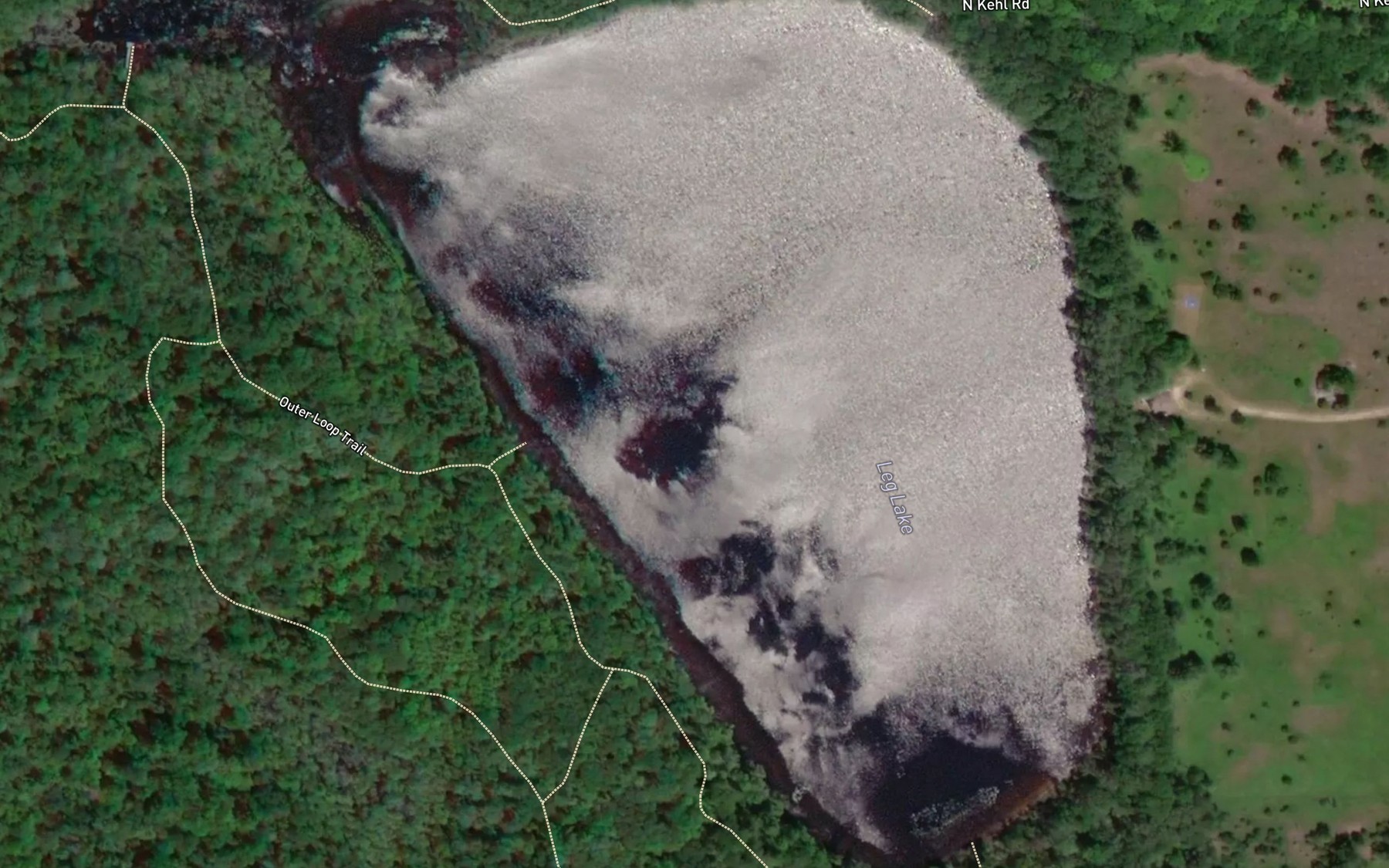 Satellite map of the Leg Lake