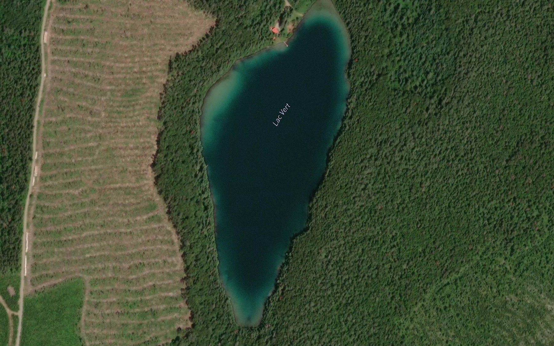 Satellite map of the Lac Vert