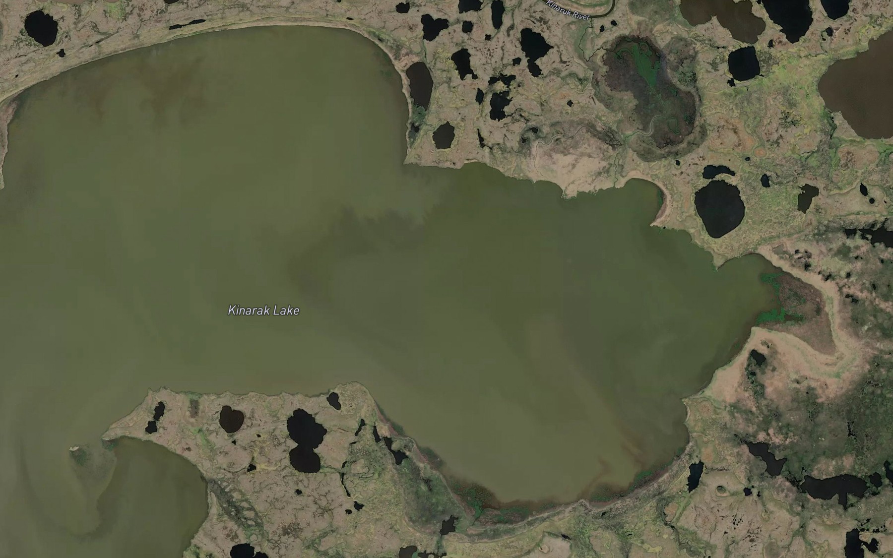 Satellite map of the Kinaruk Lake