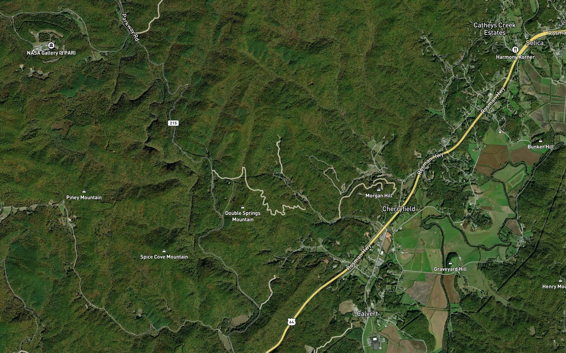 Satellite map of the Kaiser Lake