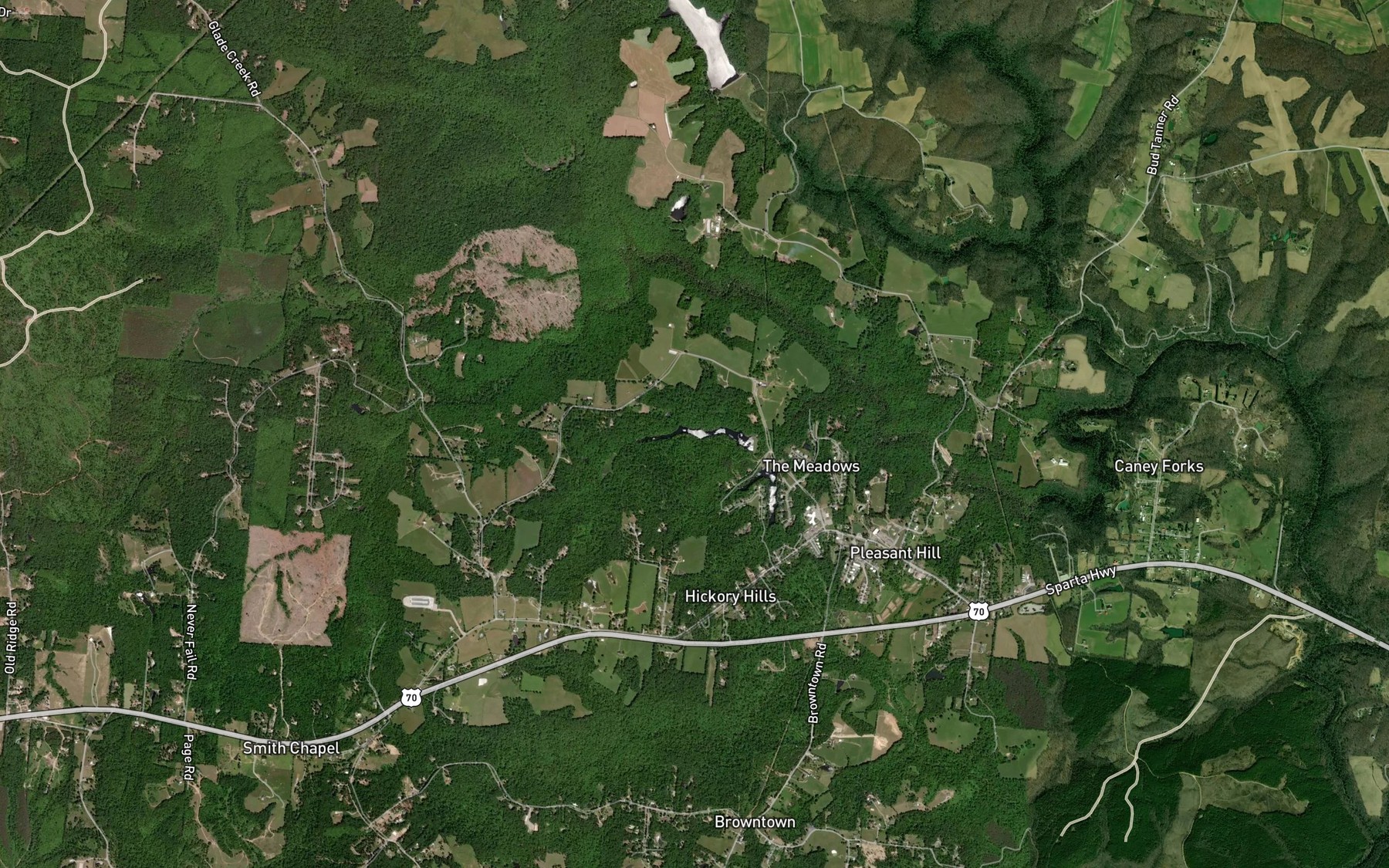 Satellite map of the Lake Alice