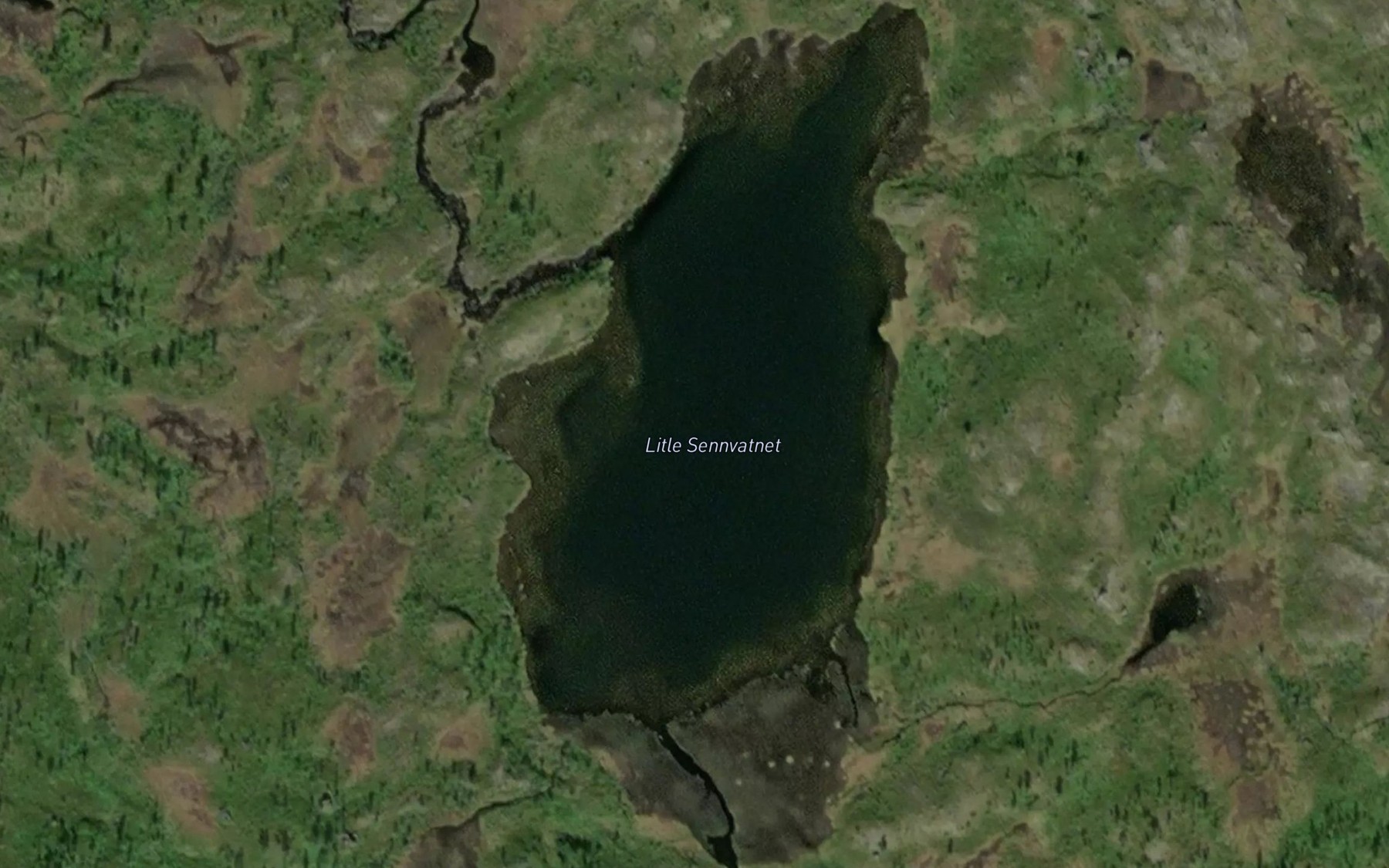 Satellite map of the Litle Sennvatnet