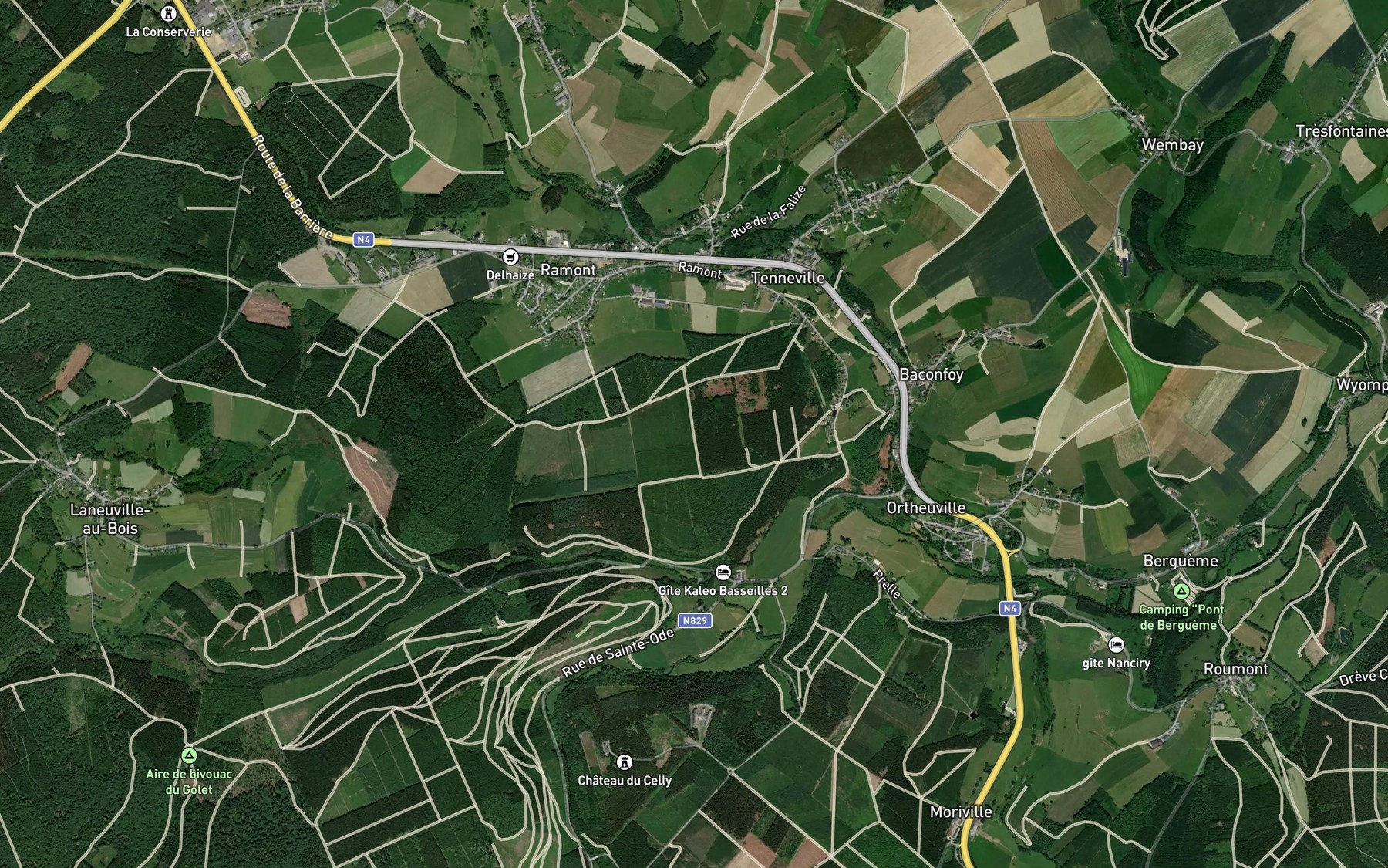 Satellite map of the Baseilles