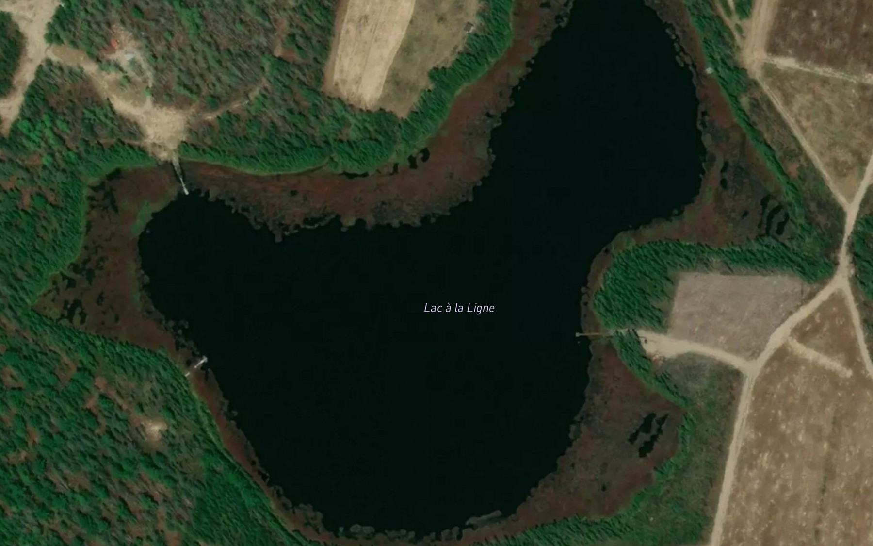 Satellite map of the Lac a la Ligne
