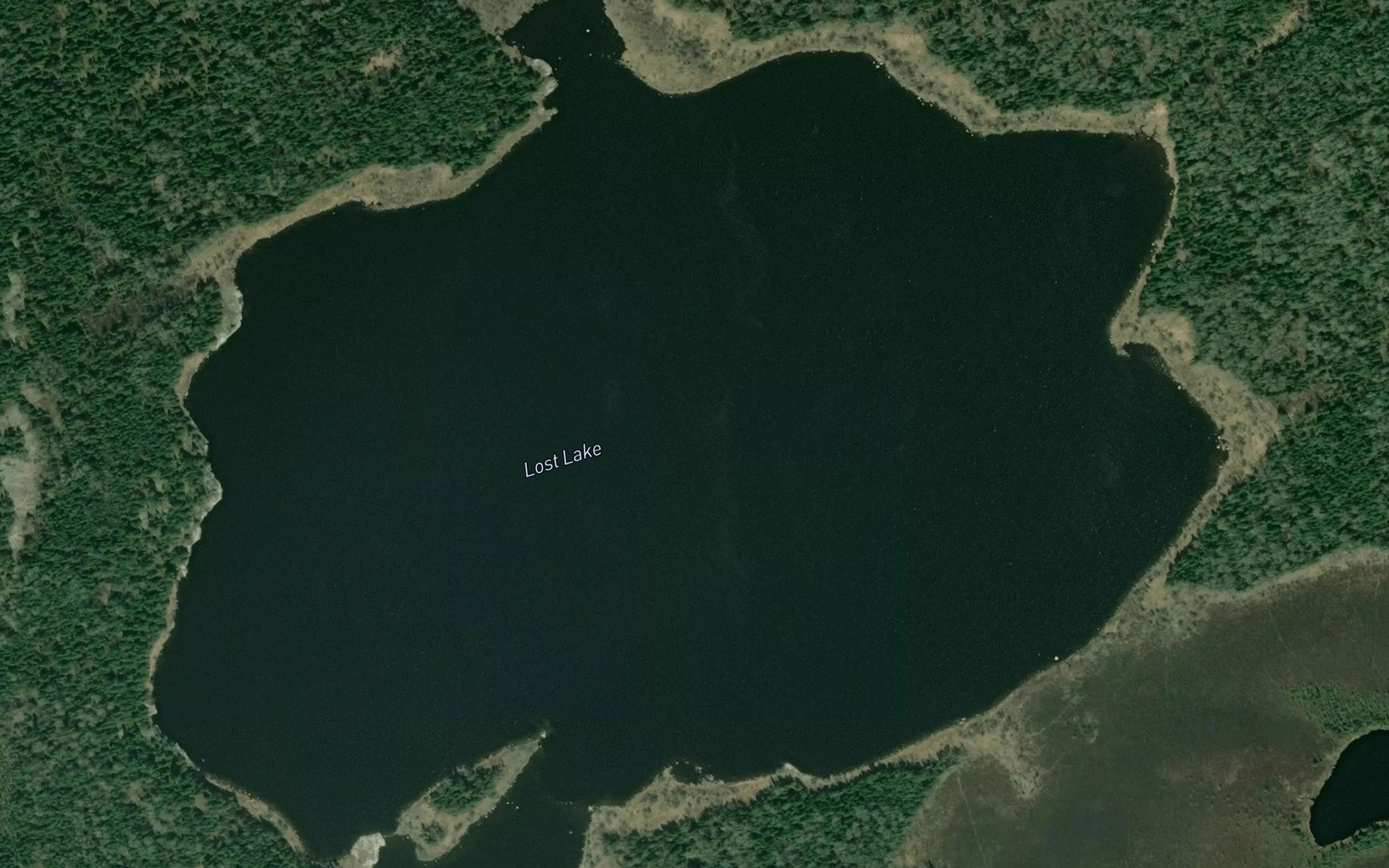 Satellite map of the Lost Lake