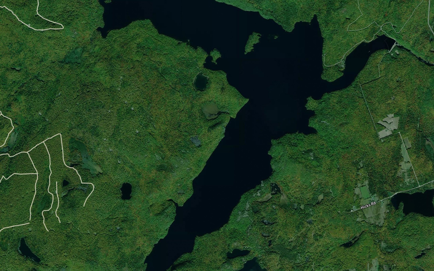 Satellite map of the Purdy Pond