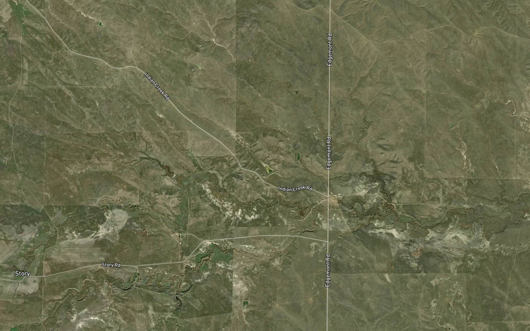 Satellite map of the Anderson Reservoir