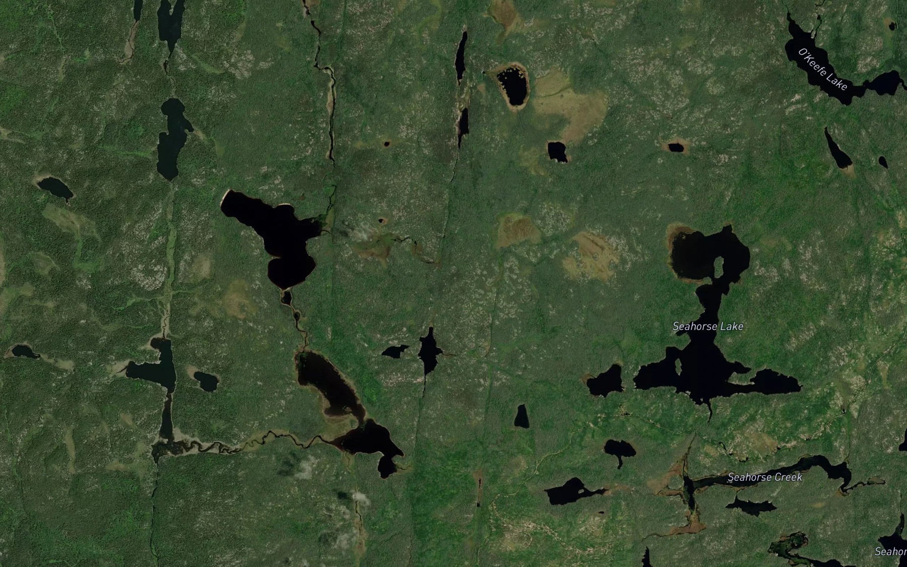 Satellite map of the Sour Creek