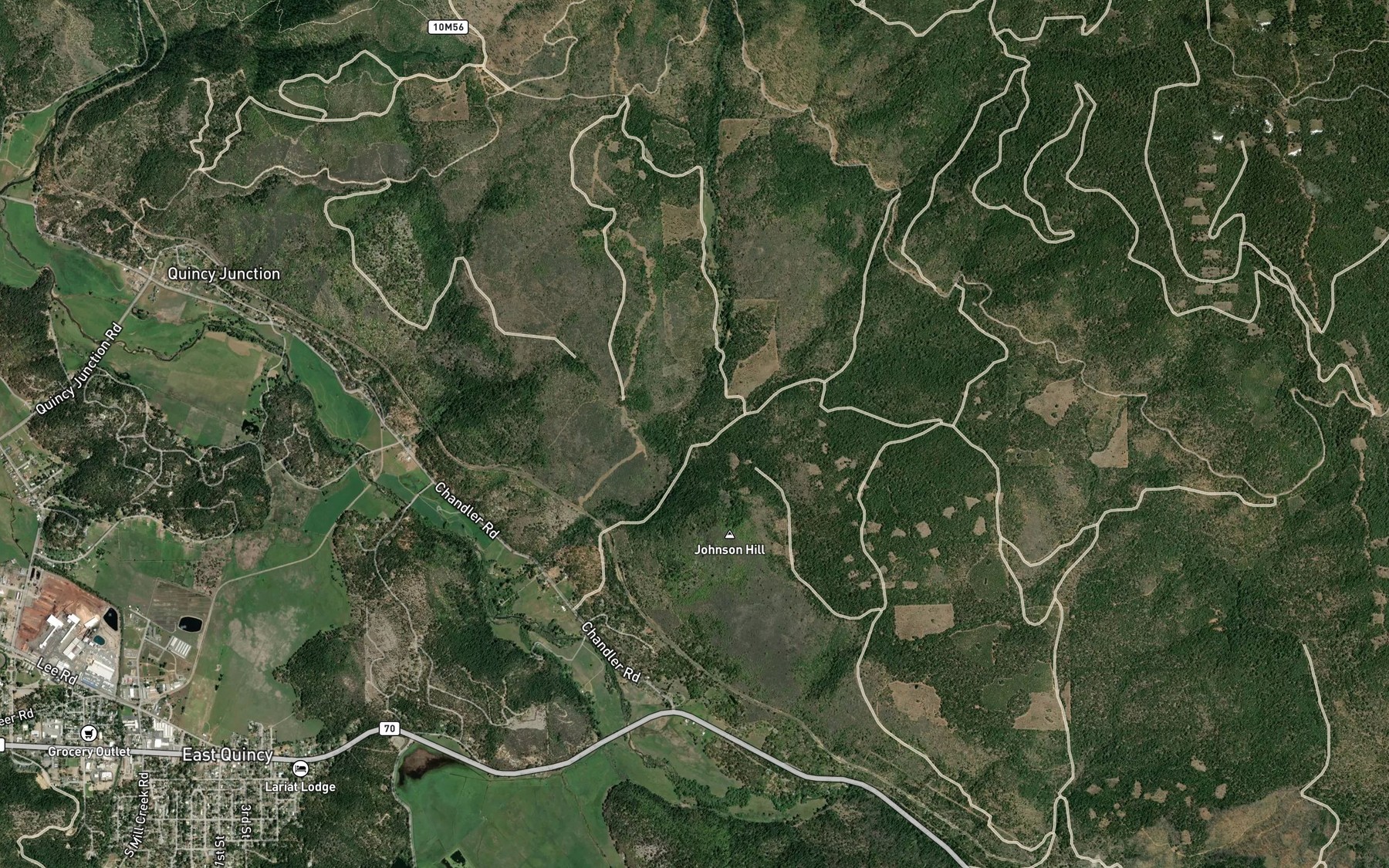 Satellite map of the Taylor Creek