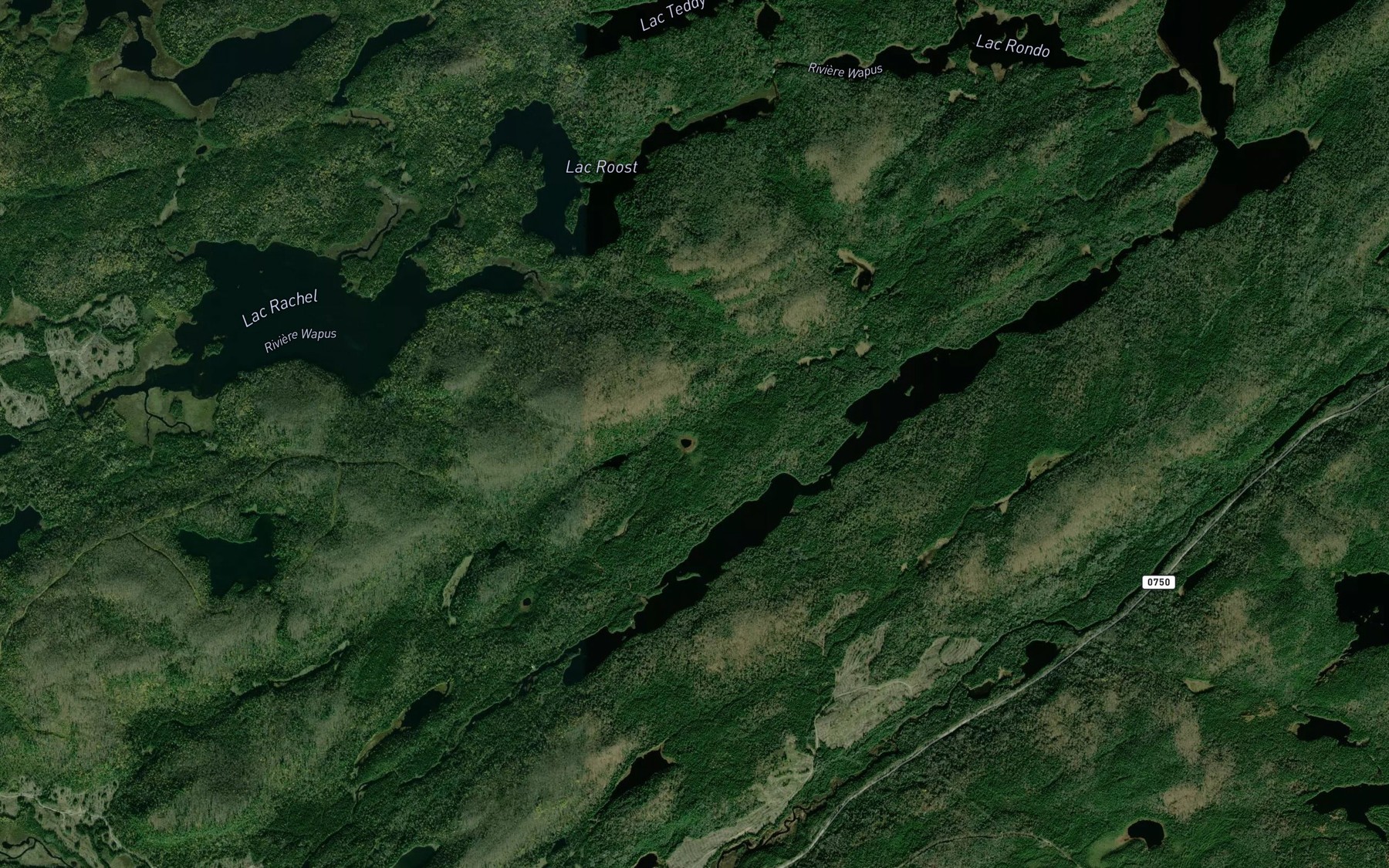 Satellite map of the Lac Calot