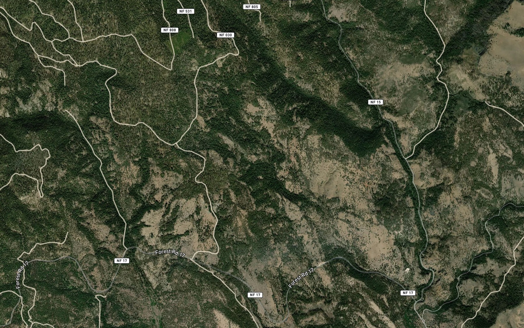 Satellite map of the Dry Creek Spring