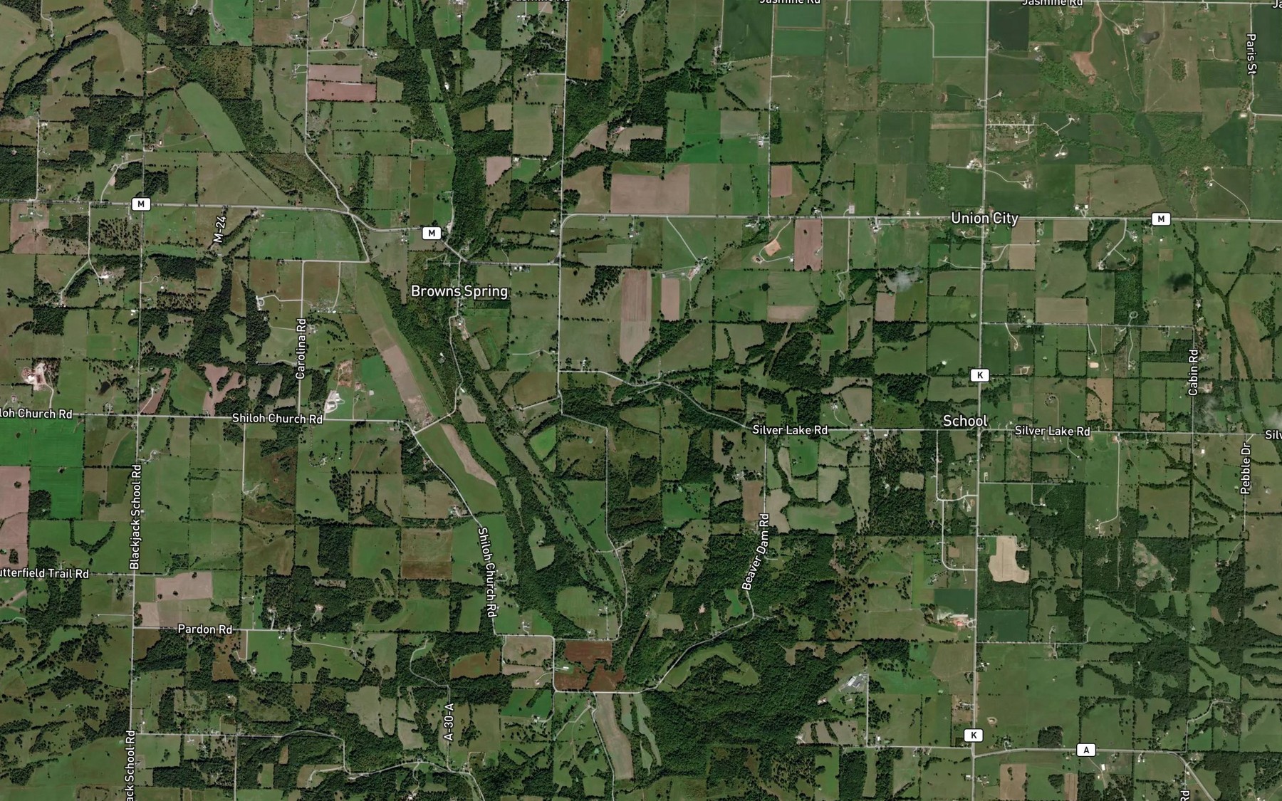 Satellite map of the Barnett Spring