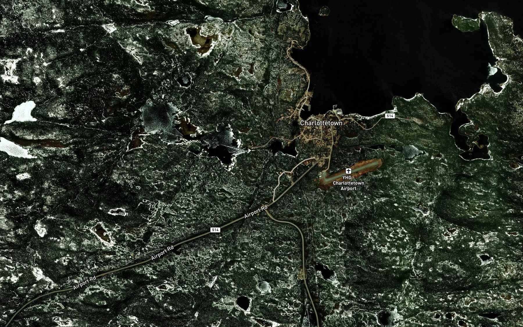 Satellite map of the John Martins Pond