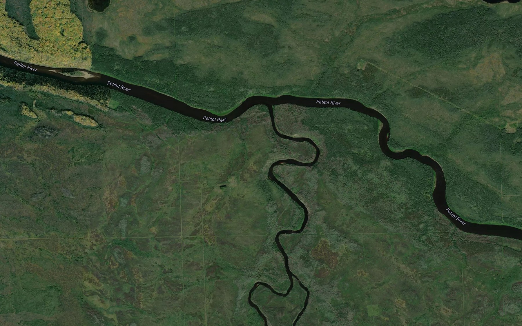 Satellite map of the Tsea River