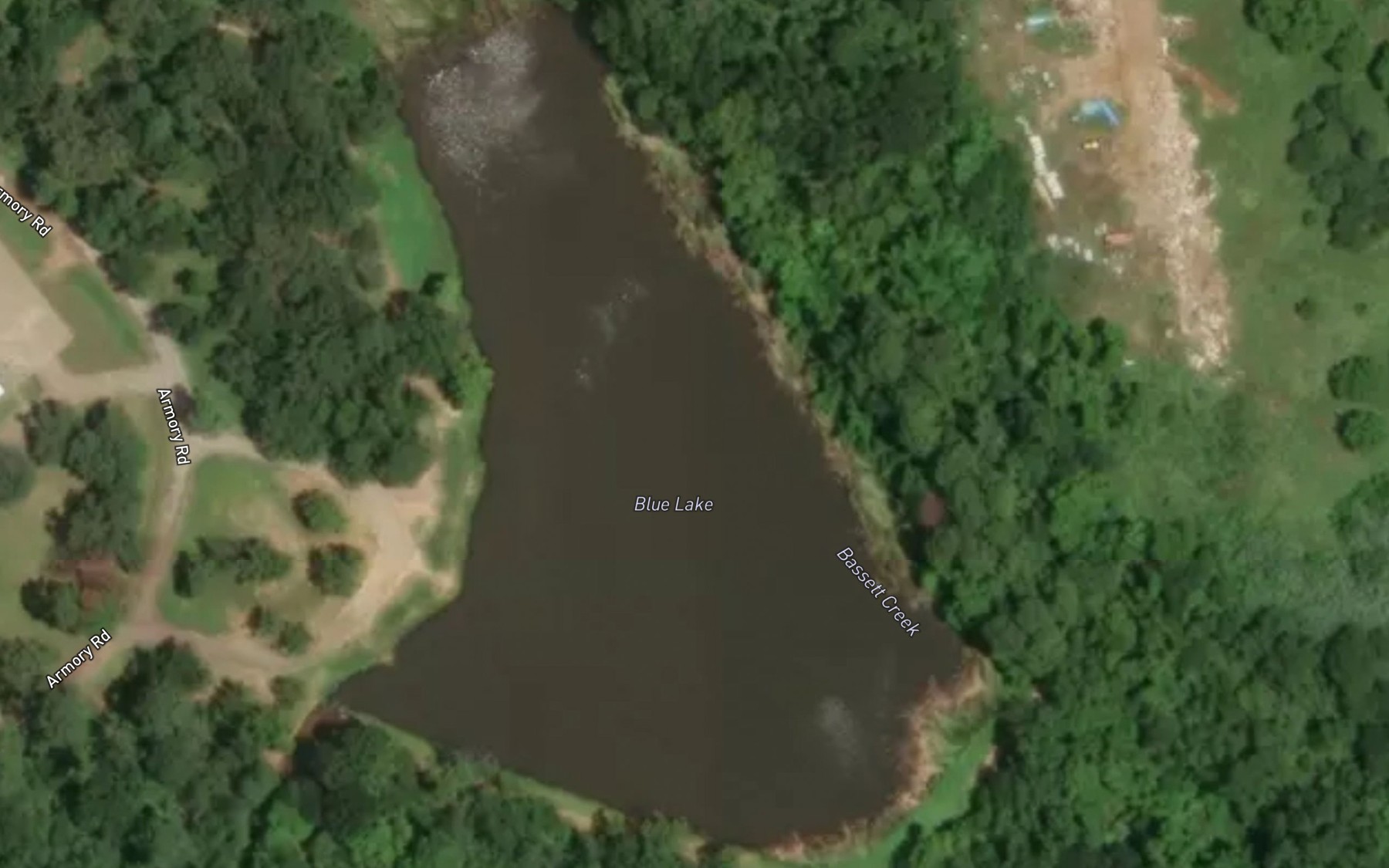 Satellite map of the Blue Lake