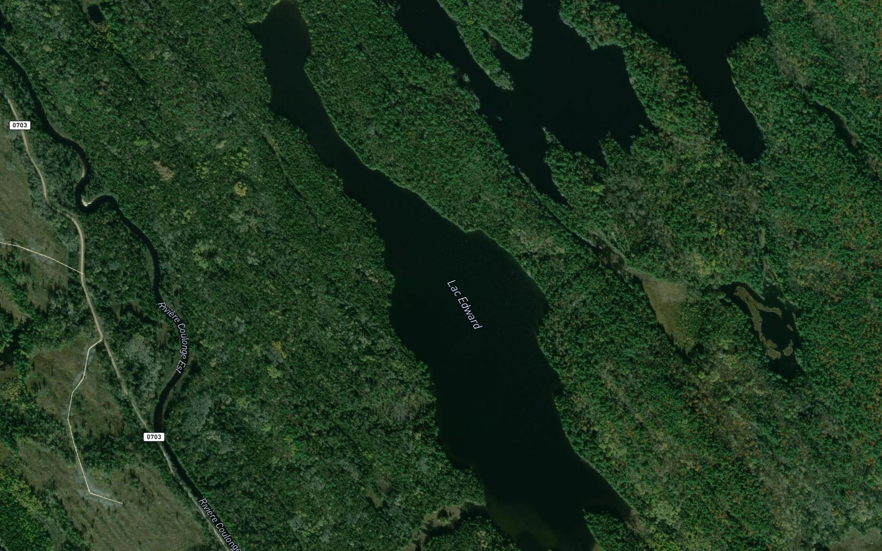 Satellite map of the Lac Edward