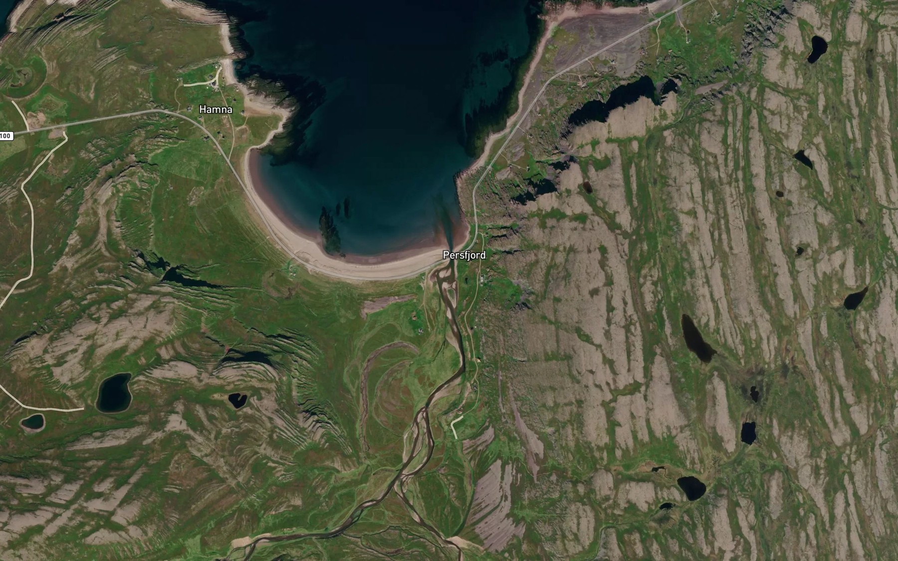 Satellite map of the Austerelva