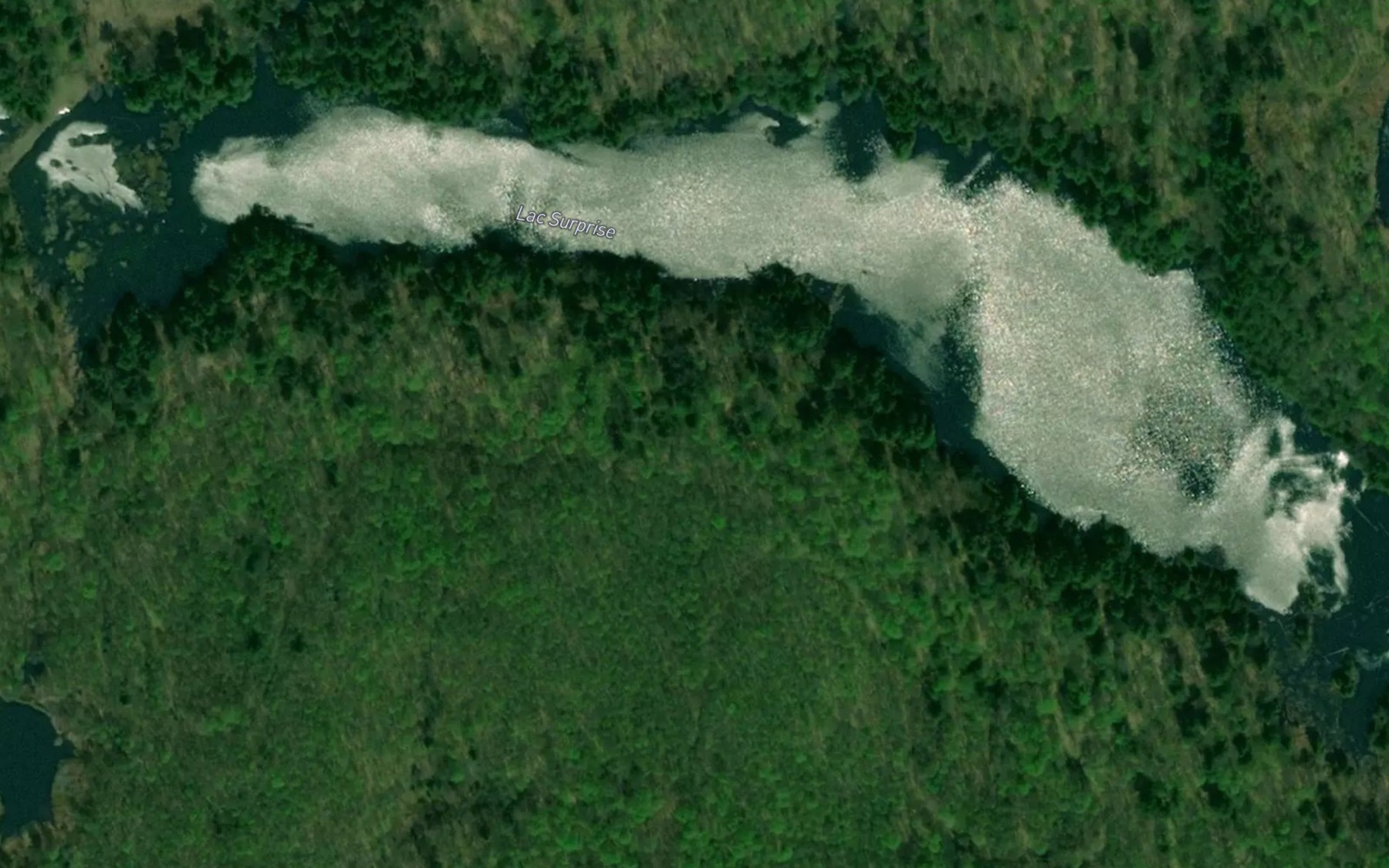 Satellite map of the Lac Surprise