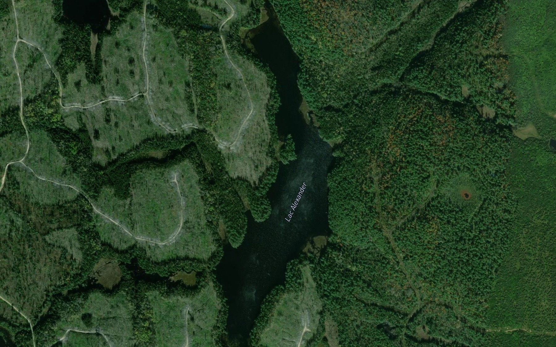 Satellite map of the Lac Alexander