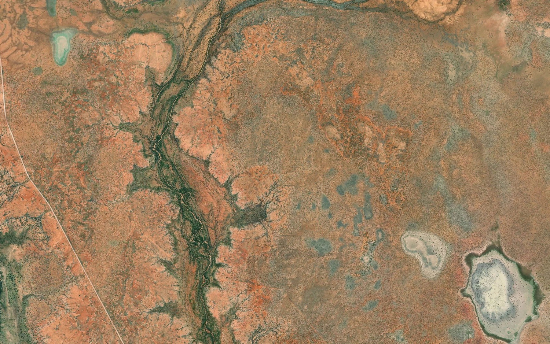 Satellite map of the Quita Creek