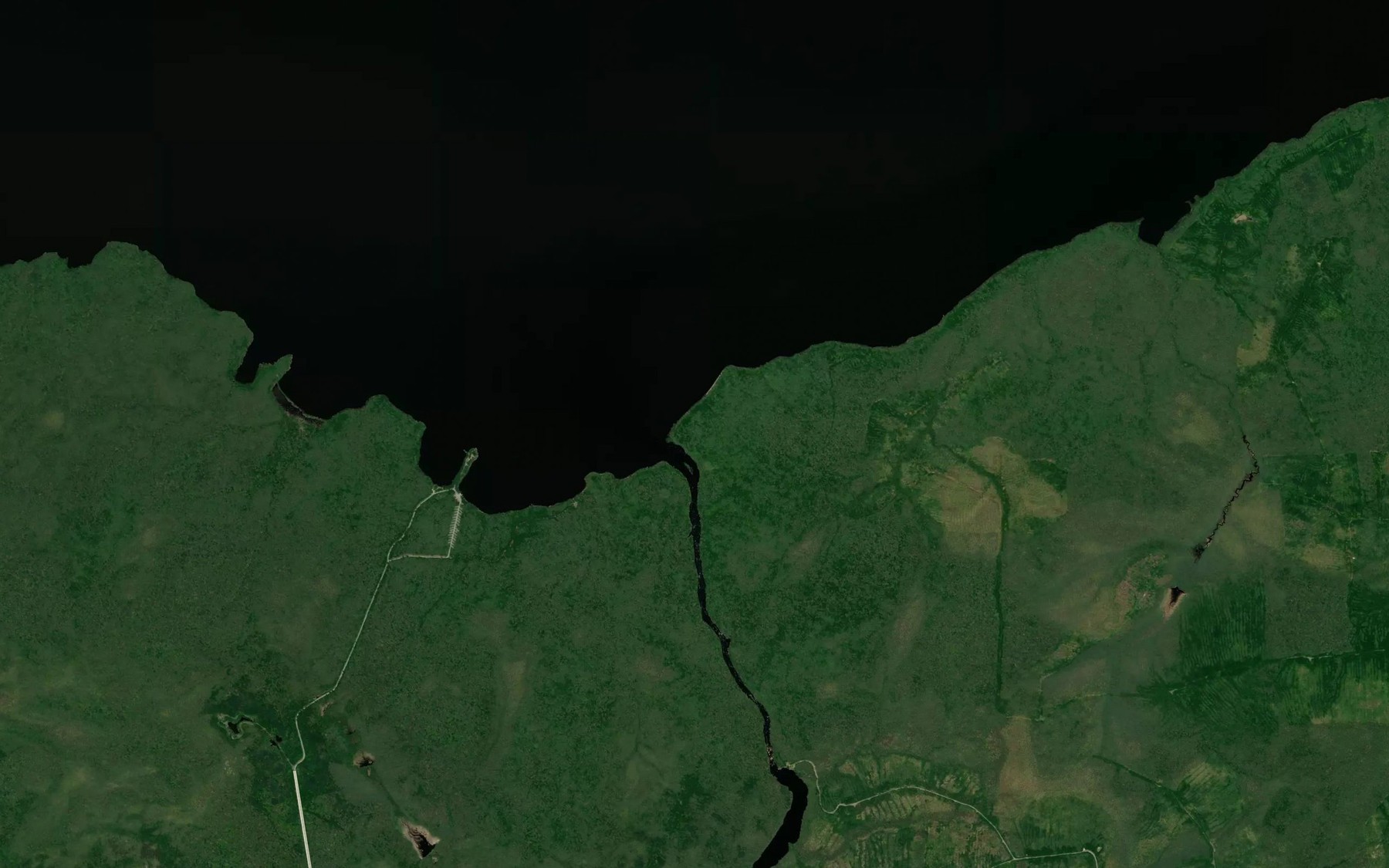 Satellite map of the Riviere O'Sullivan
