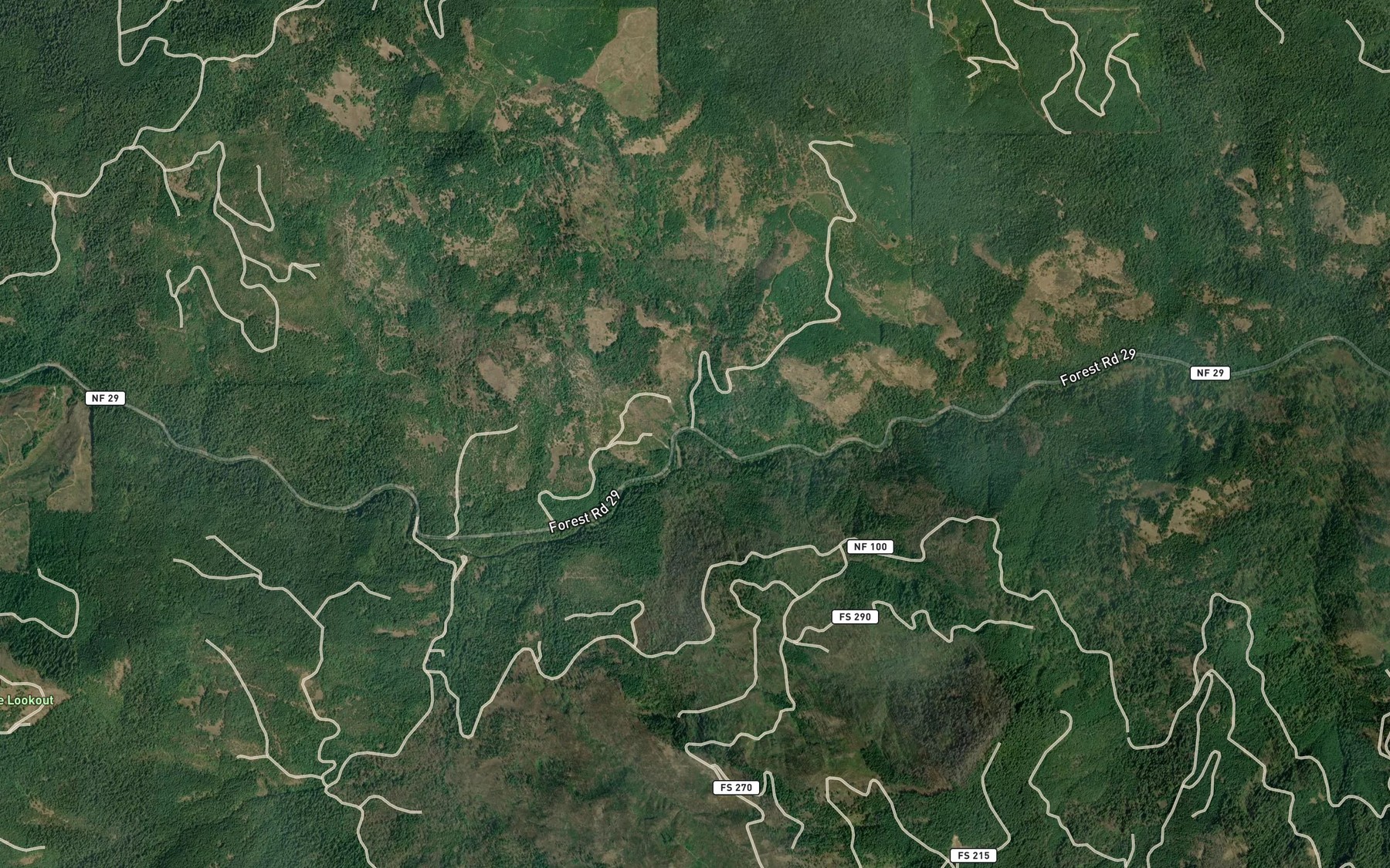 Satellite map of the Bullock Creek