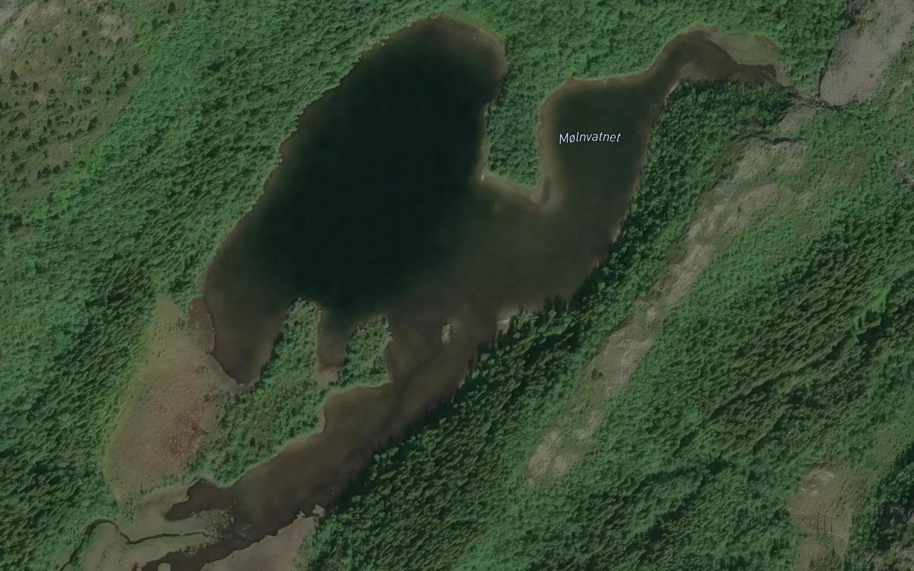 Satellite map of the Molnvatnet
