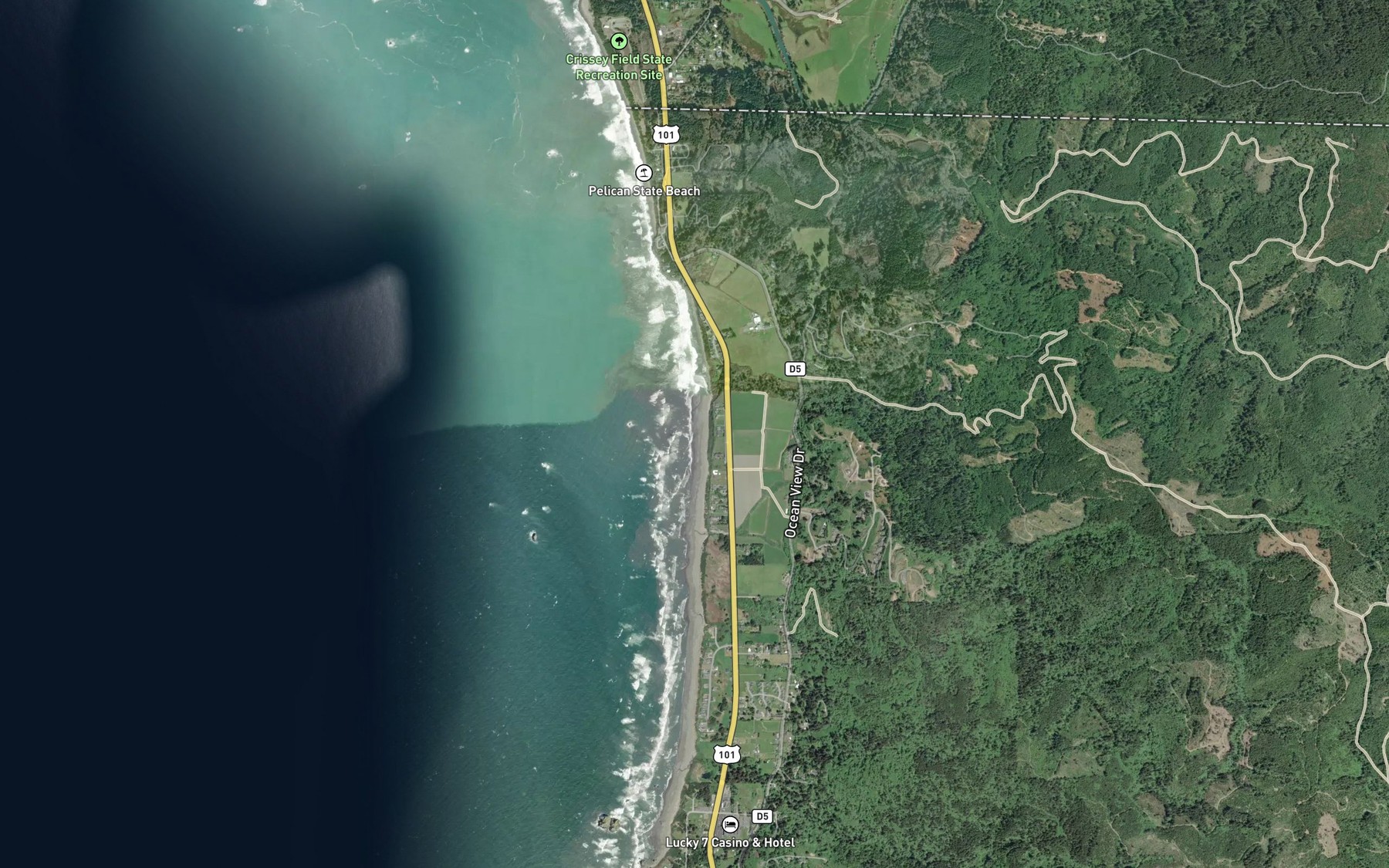 Satellite map of the Gilbert Creek