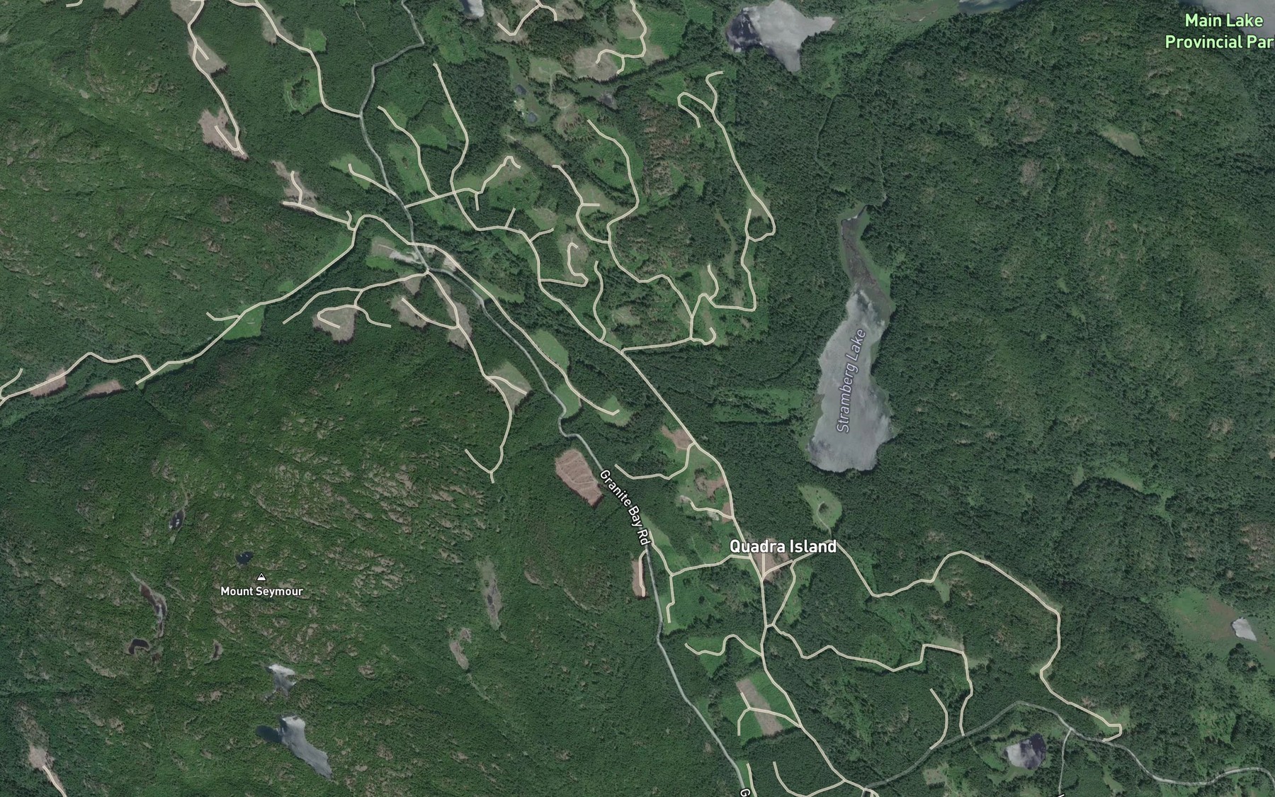 Satellite map of the Bennett Creek