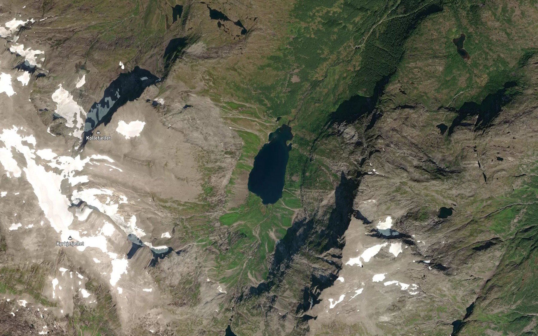 Satellite map of the Gronevatnet