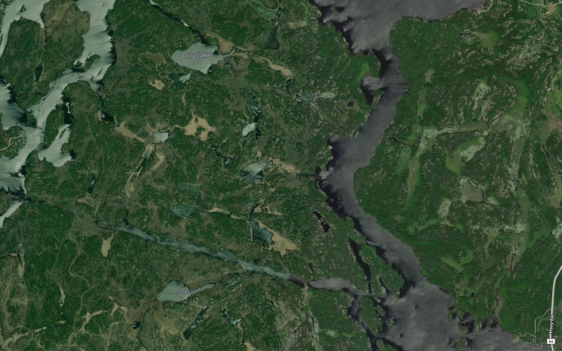 Satellite map of the Pike Bay