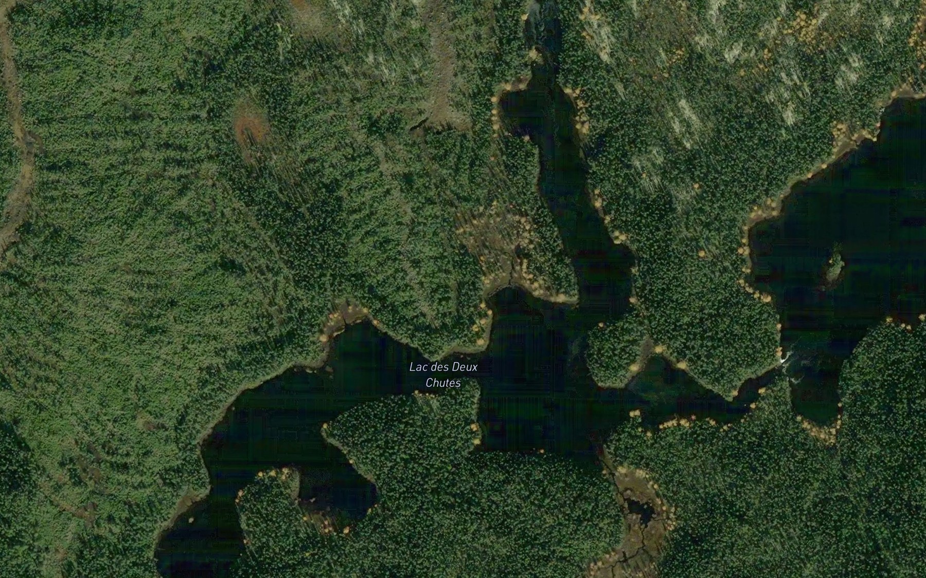 Satellite map of the Lac des Deux Chutes