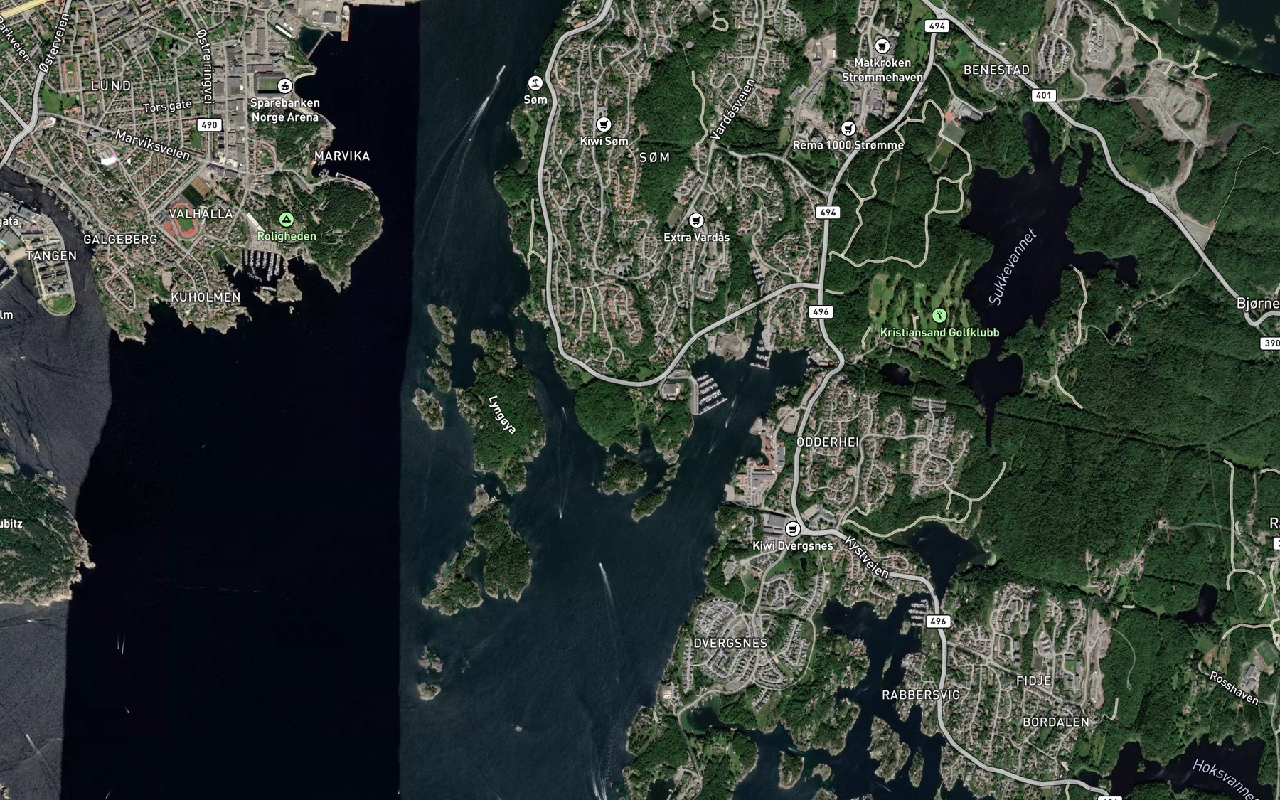 Satellite map of the Knarrevik